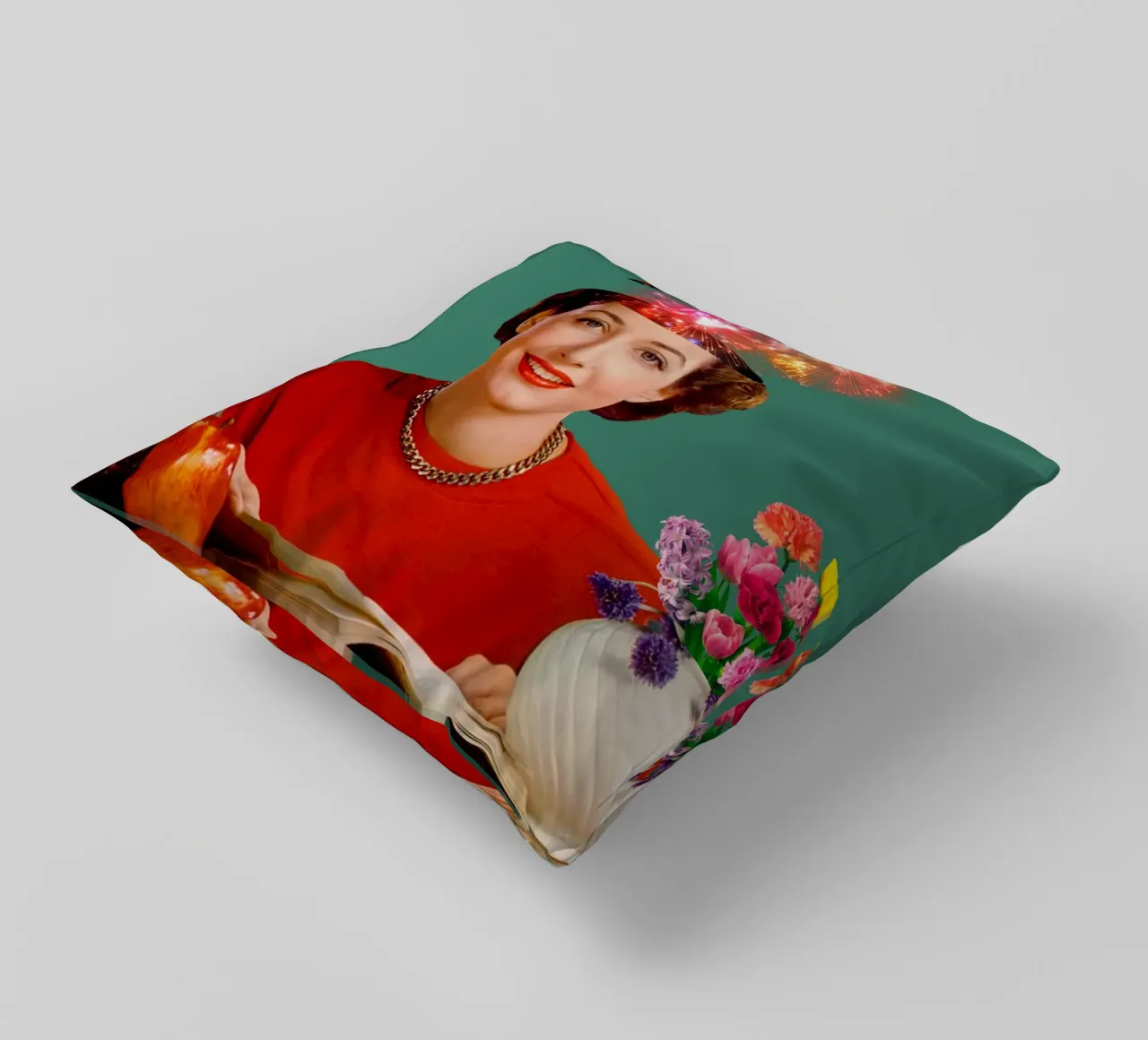 The Reader (Fireworks in my head) decorative cushion by MsGonzalez