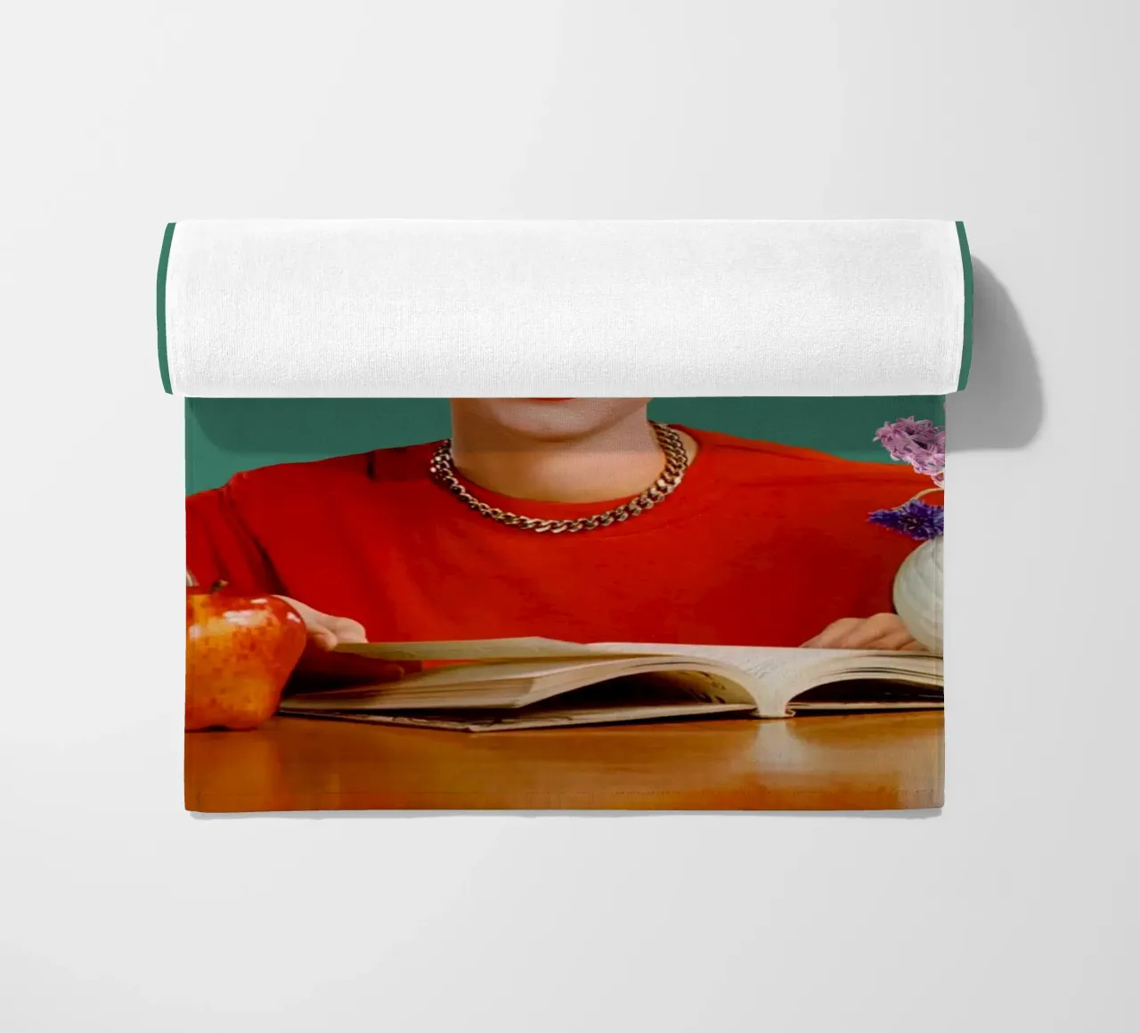 The Reader (Fireworks in my head) beach towel by MsGonzalez