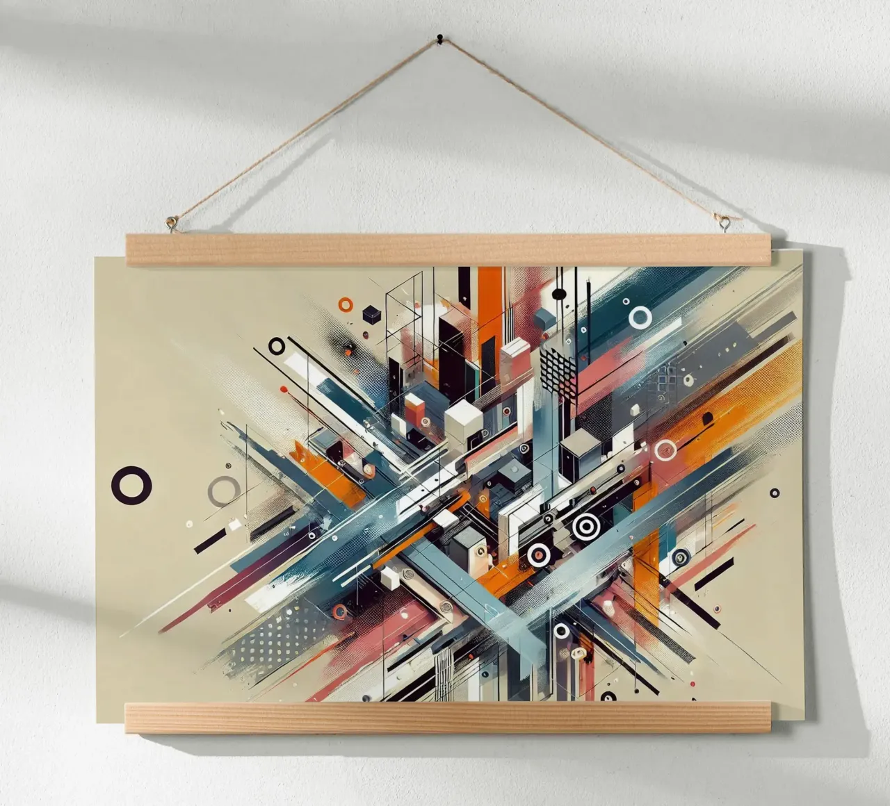Graffiti Fragmented Letters poster con telaio in alluminio da Chromatic Fusion Studio