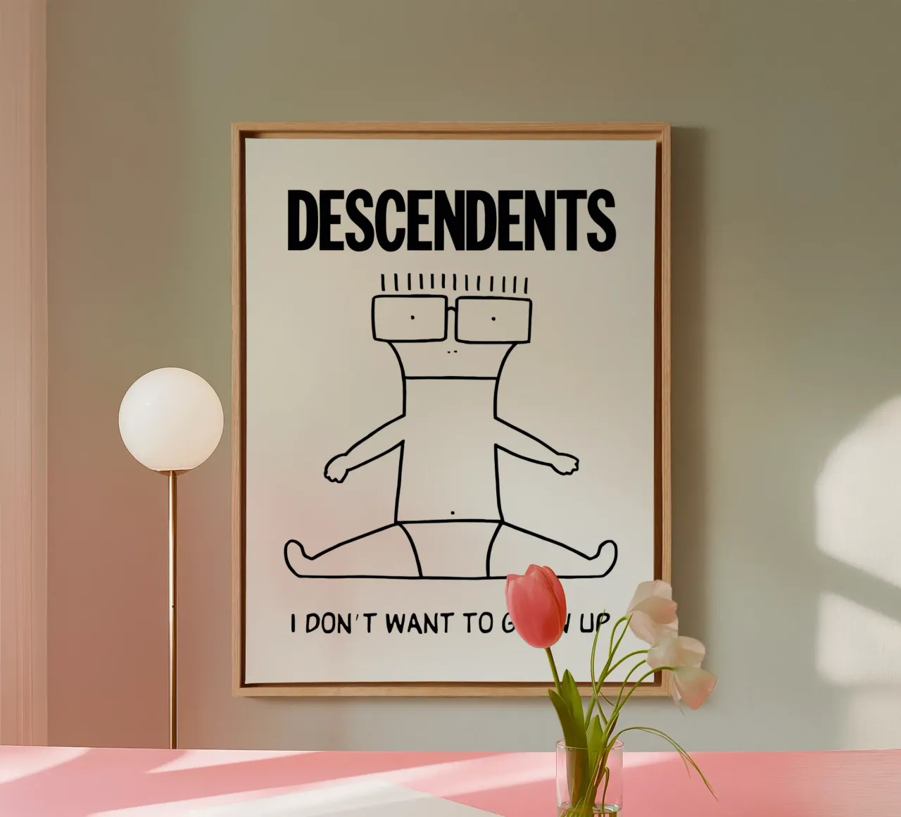 Descendents non voglio crescere tela con Cornice a cassetta da shiners