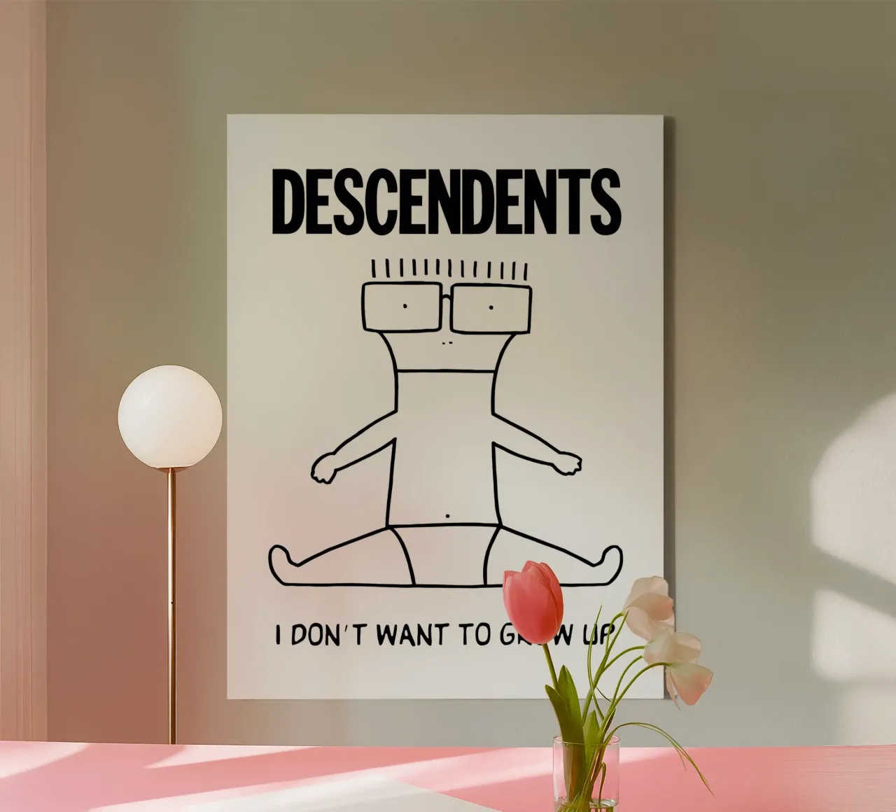 Descendents non voglio crescere tela con Cornice a cassetta da shiners