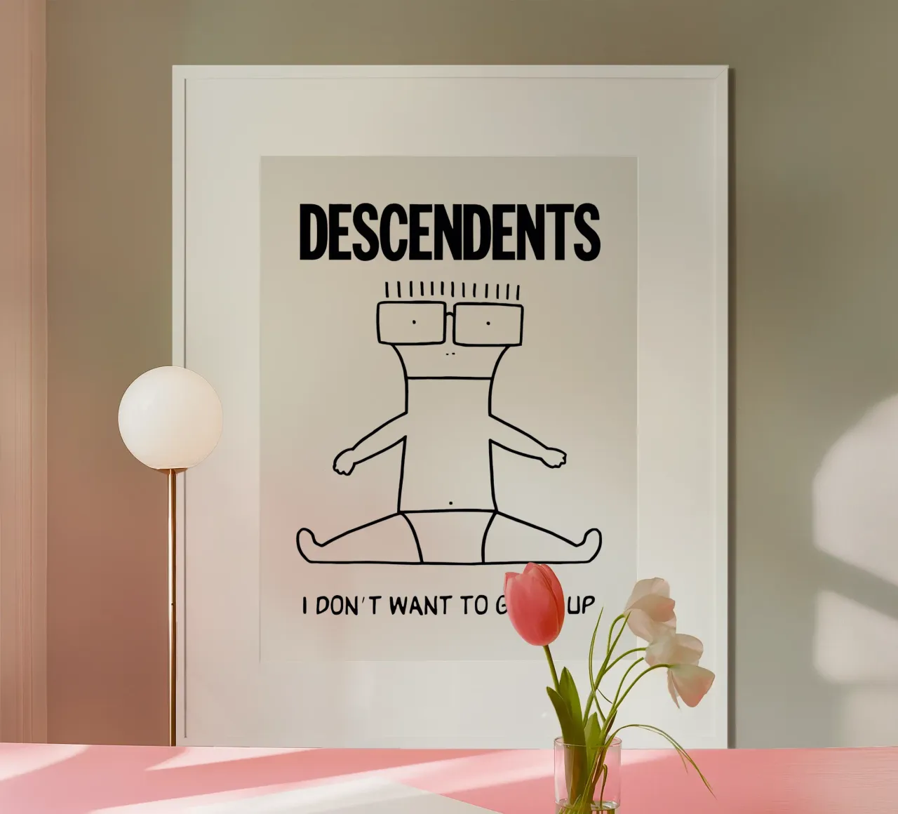 Descendents non voglio crescere poster con telaio in alluminio da shiners