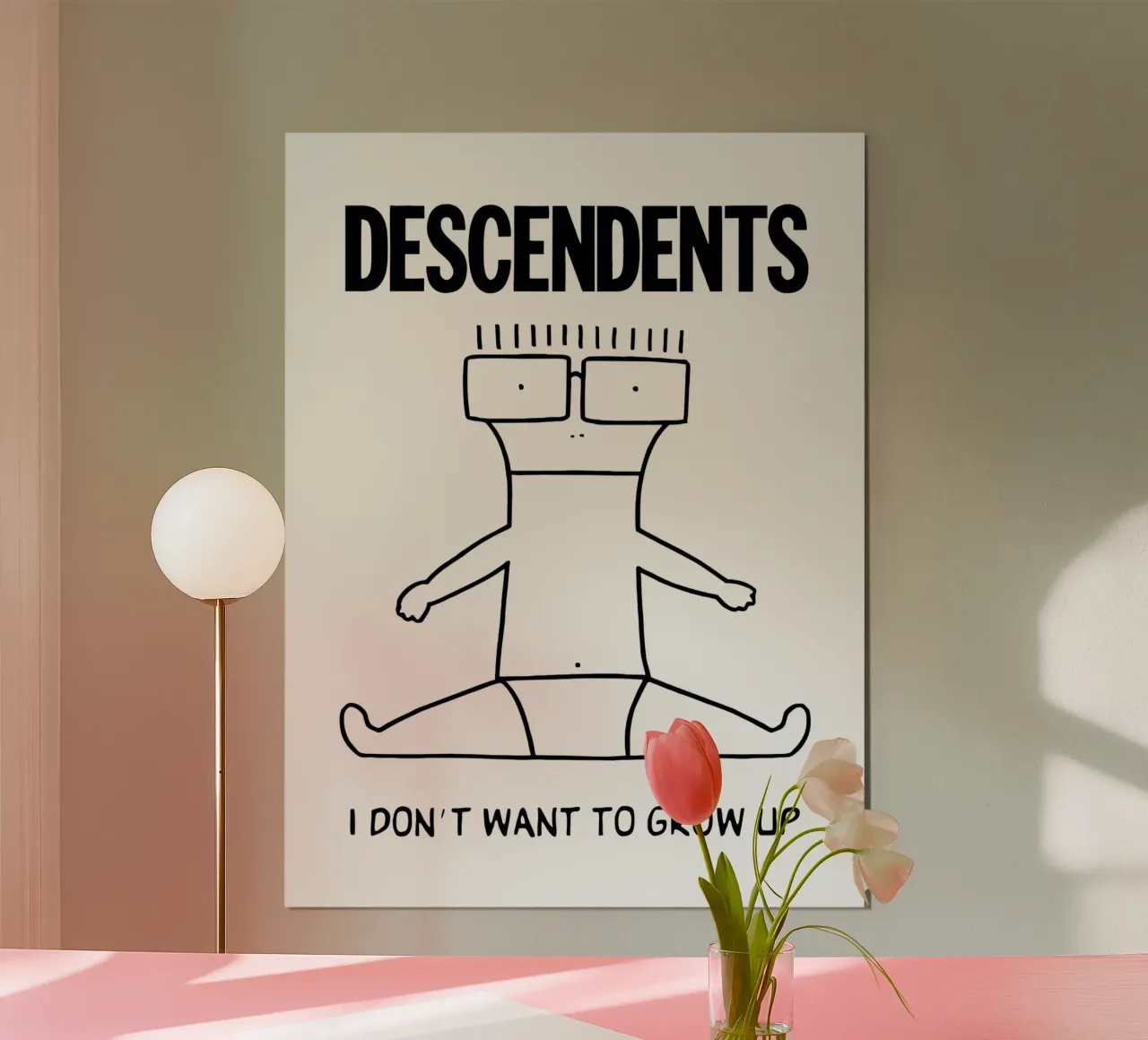 Descendents non voglio crescere poster con telaio in alluminio da shiners