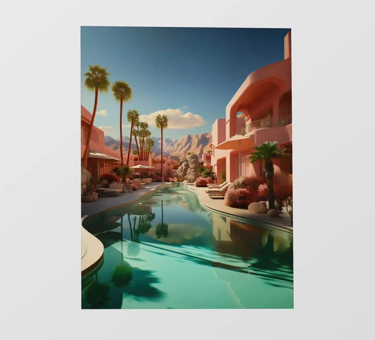 Mountain View In The Pool telo in pvc da lennytravers
