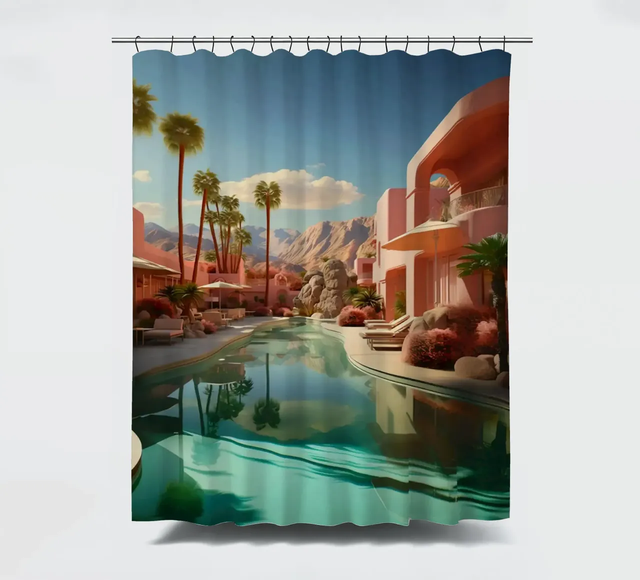 Mountain View In The Pool tenda da doccia da lennytravers