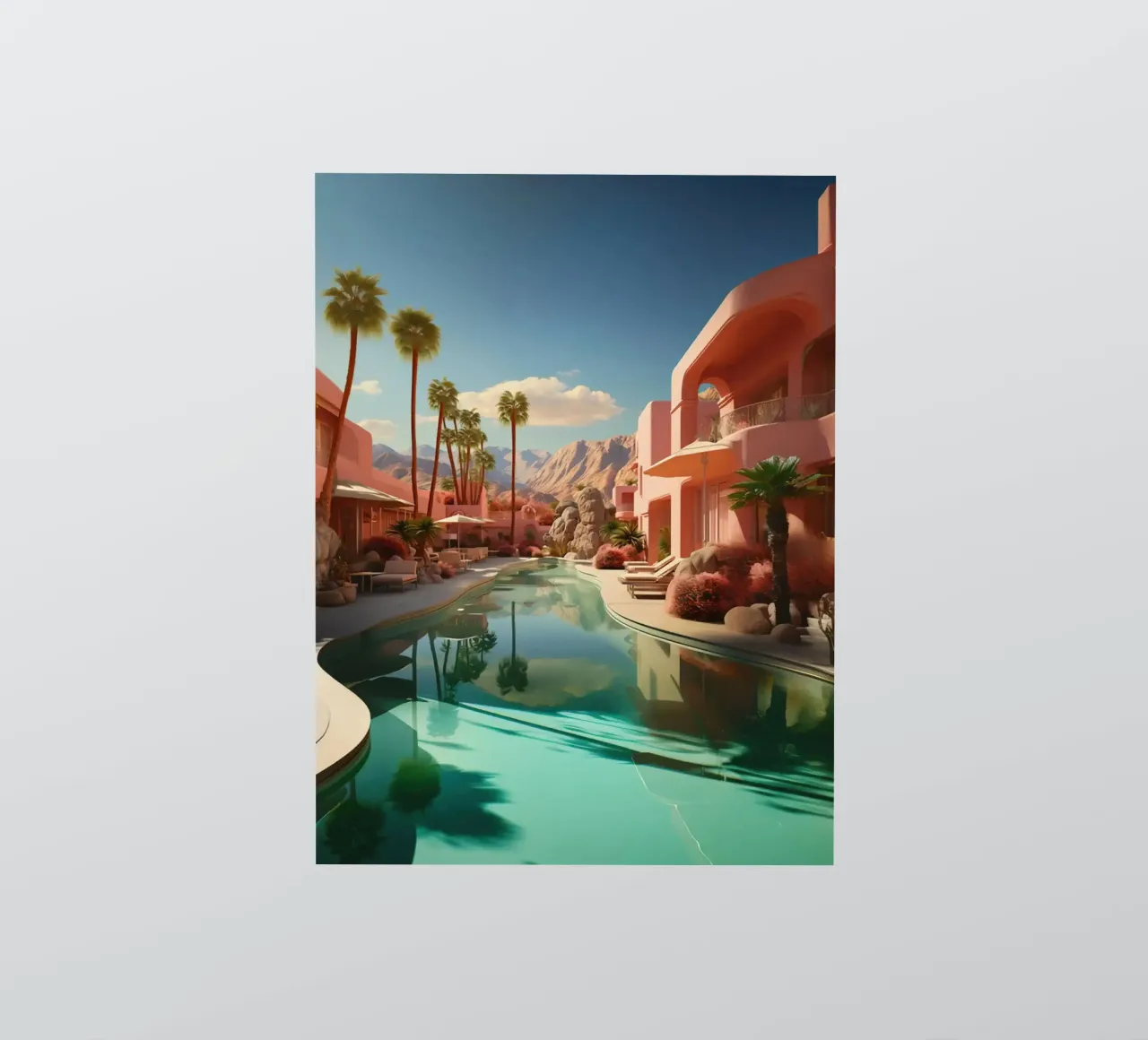 Mountain View In The Pool adesivo da lennytravers