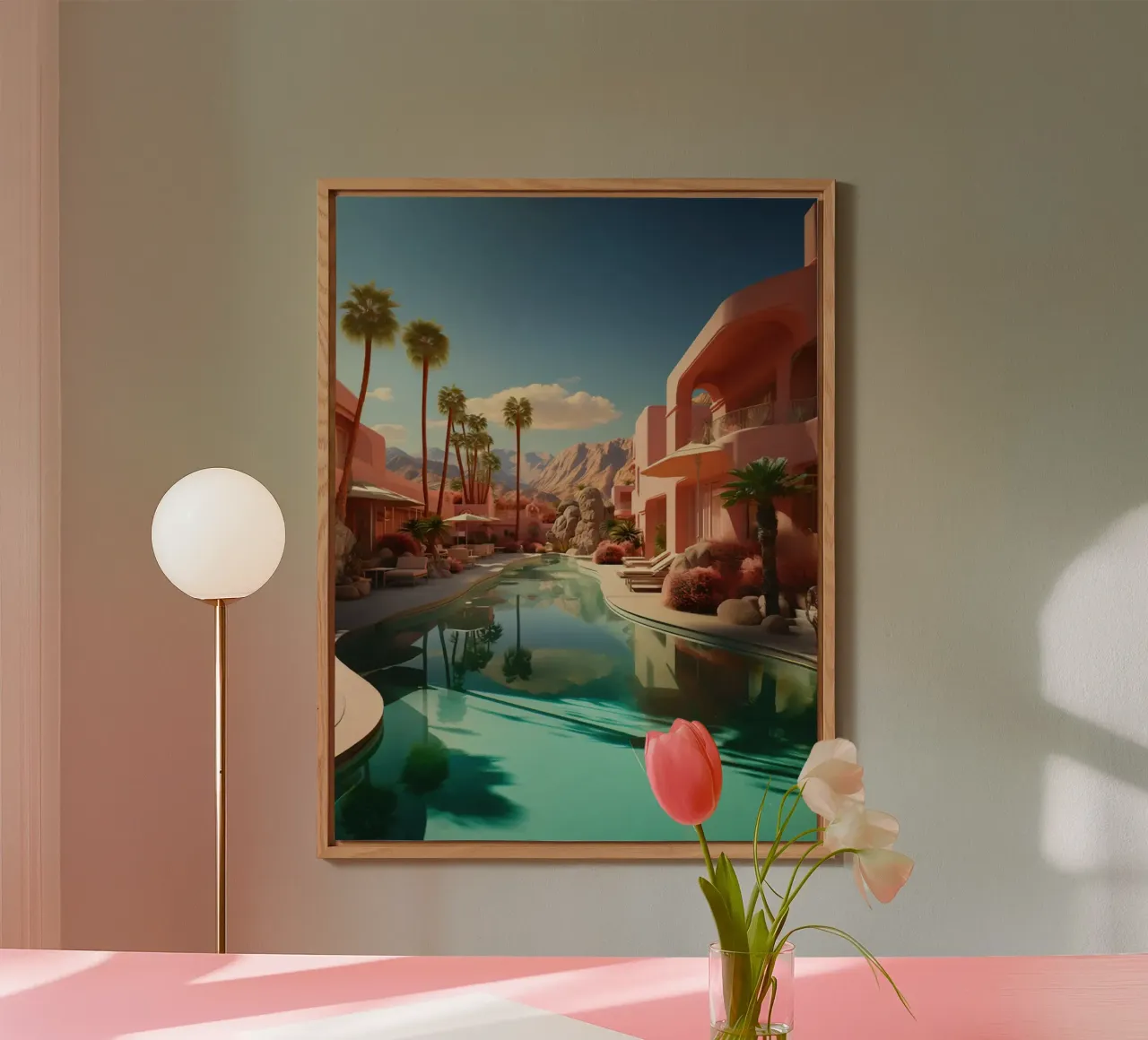 Mountain View In The Pool alluminio dibond da lennytravers