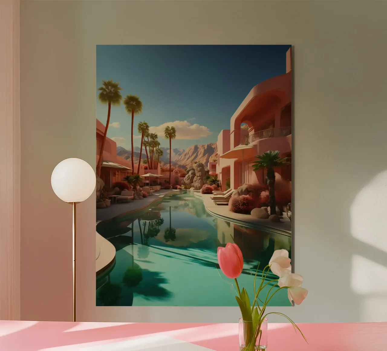Mountain View In The Pool alluminio dibond da lennytravers