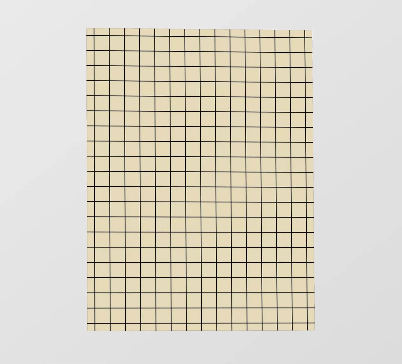 Minimal Basic Classic Grid | Nero su Beige telo in pvc da Beauty in Simplicity