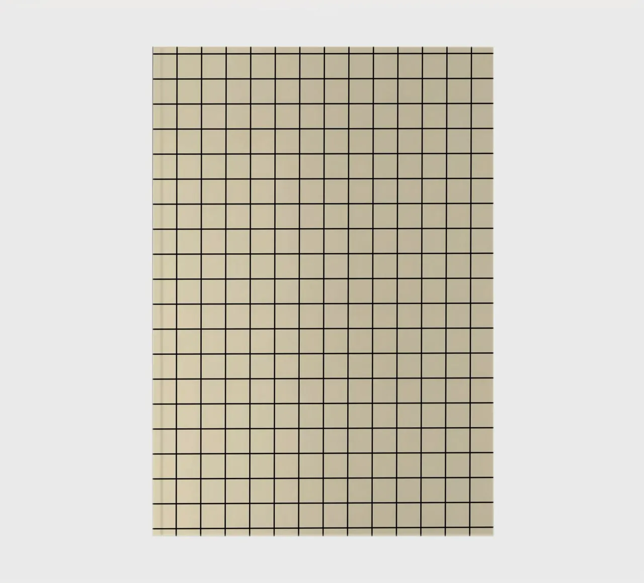 Minimal Basic Classic Grid | Black on Beige notebook by Beauty in Simplicity