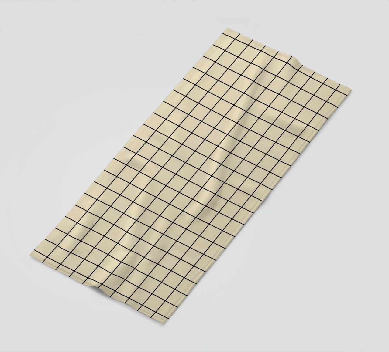 Minimal Basic Classic Grid | Nero su Beige telo mare da Beauty in Simplicity