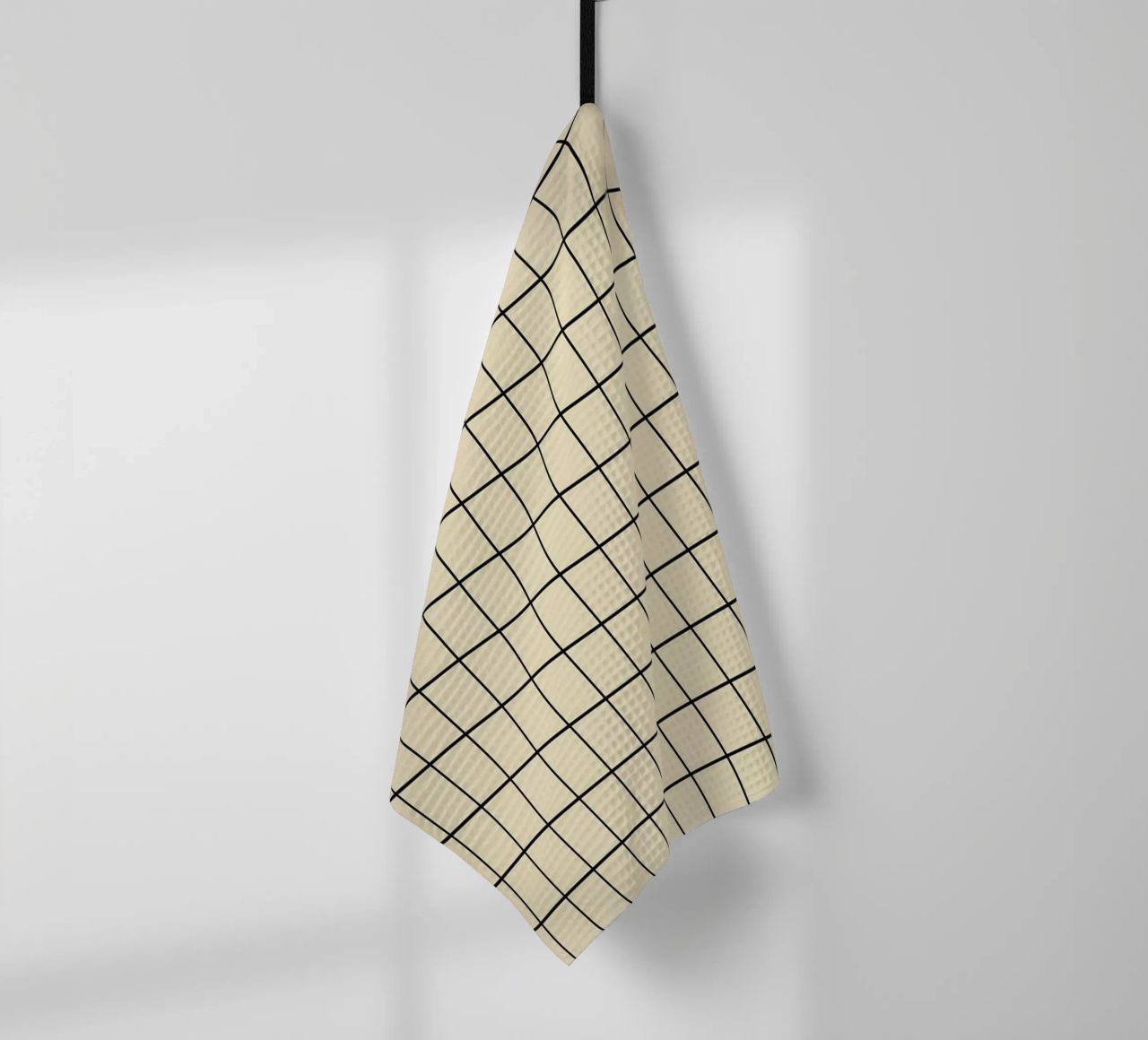 Minimal Basic Classic Grid | Nero su Beige canovaccio da cucina da Beauty in Simplicity