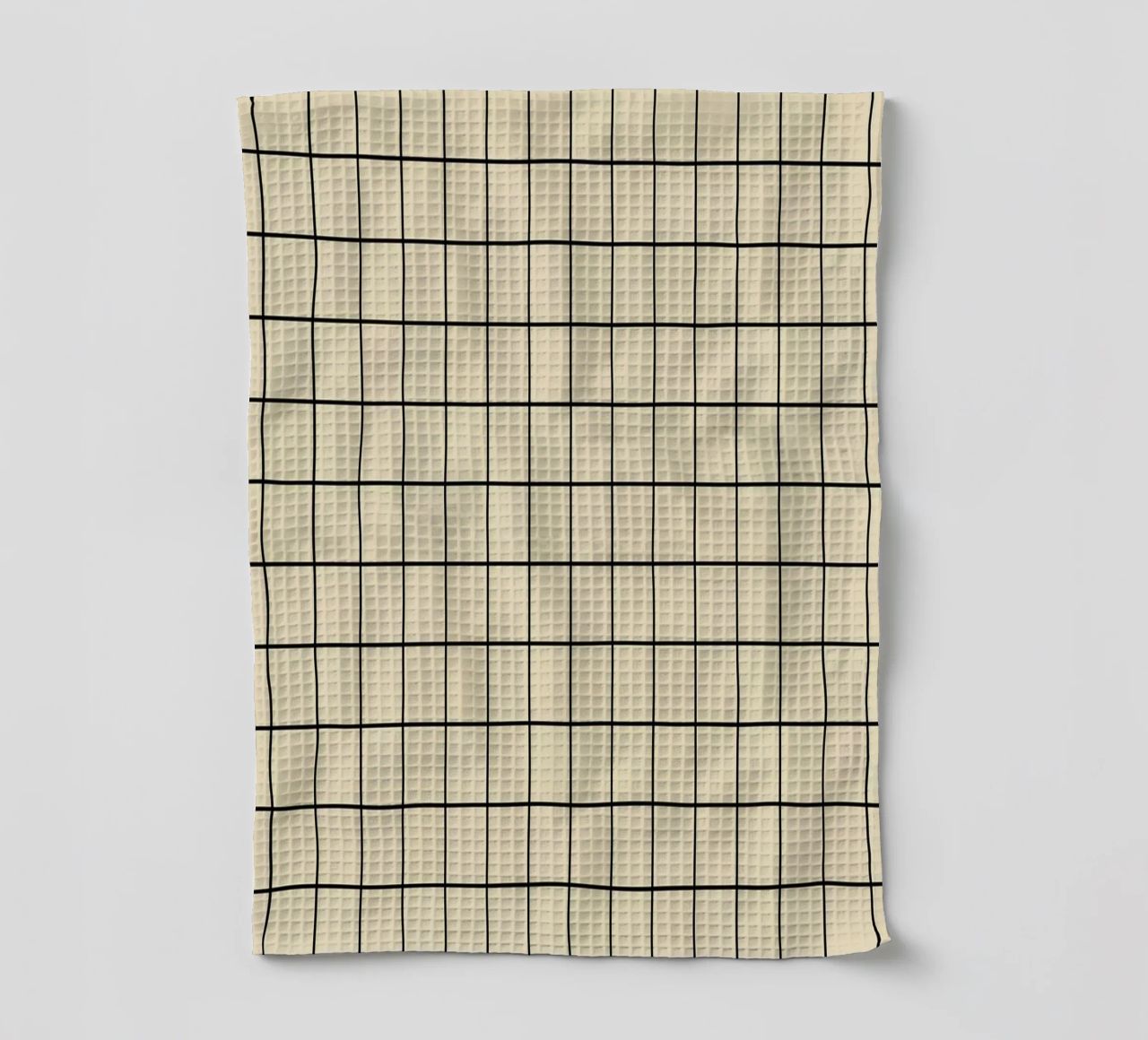 Minimal Basic Classic Grid | Nero su Beige canovaccio da cucina da Beauty in Simplicity