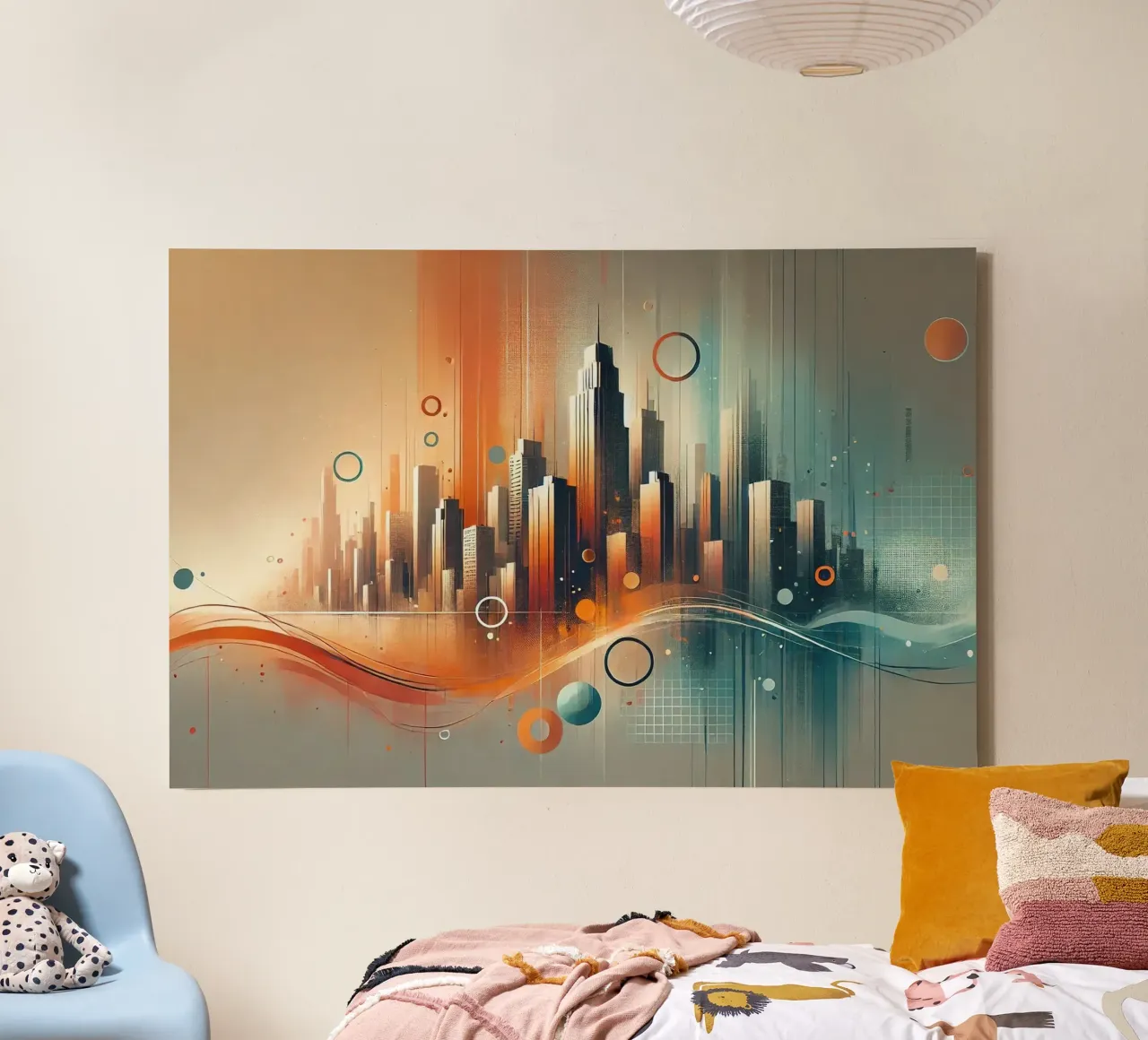 Graffiti Kleurverloop Spray canvas met Baklijst van Chromatic Fusion Studio