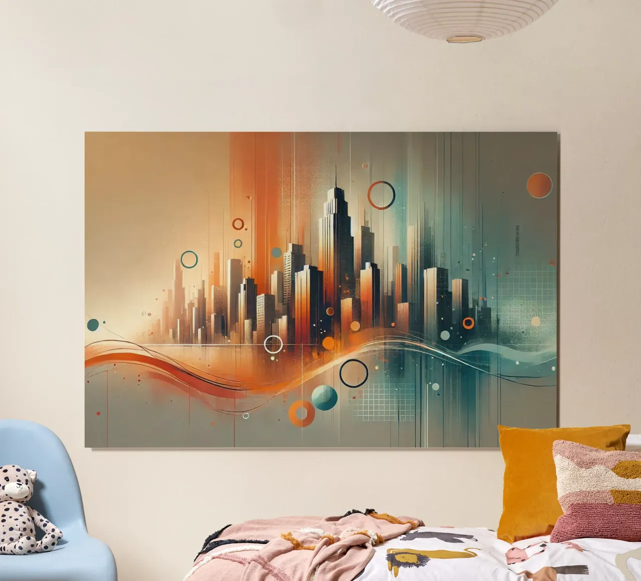Spray Graffiti Gradiente poster con telaio in alluminio da Chromatic Fusion Studio