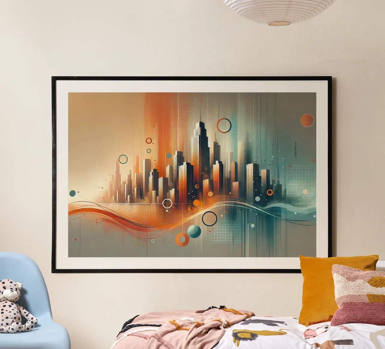 Spray Graffiti Gradiente poster con telaio in alluminio da Chromatic Fusion Studio