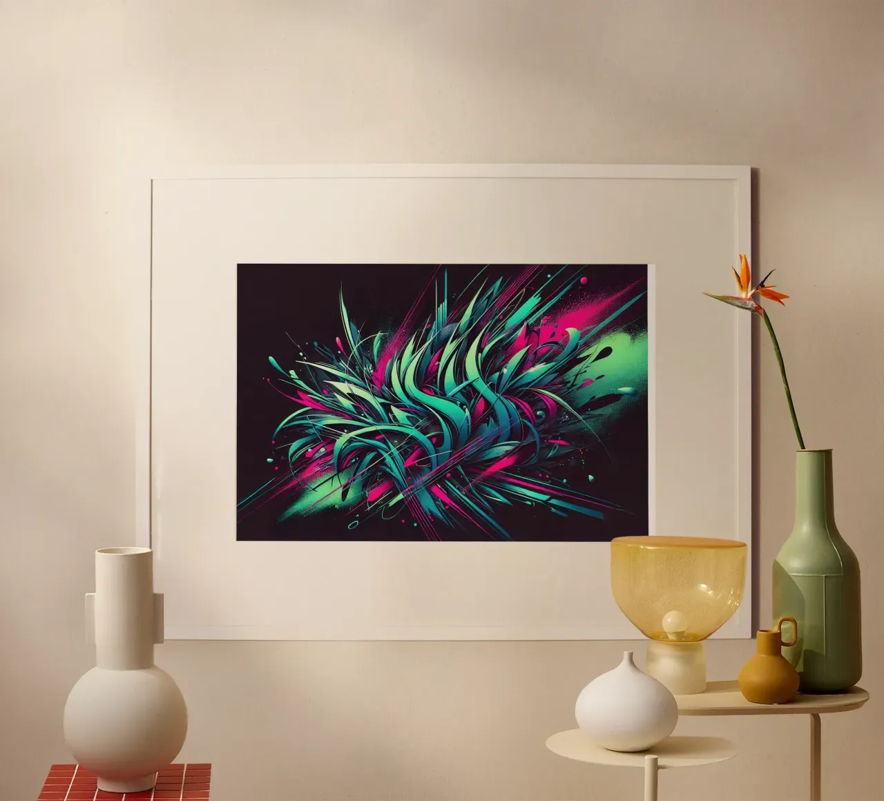 Graffiti Neon Pulse poster da Chromatic Fusion Studio