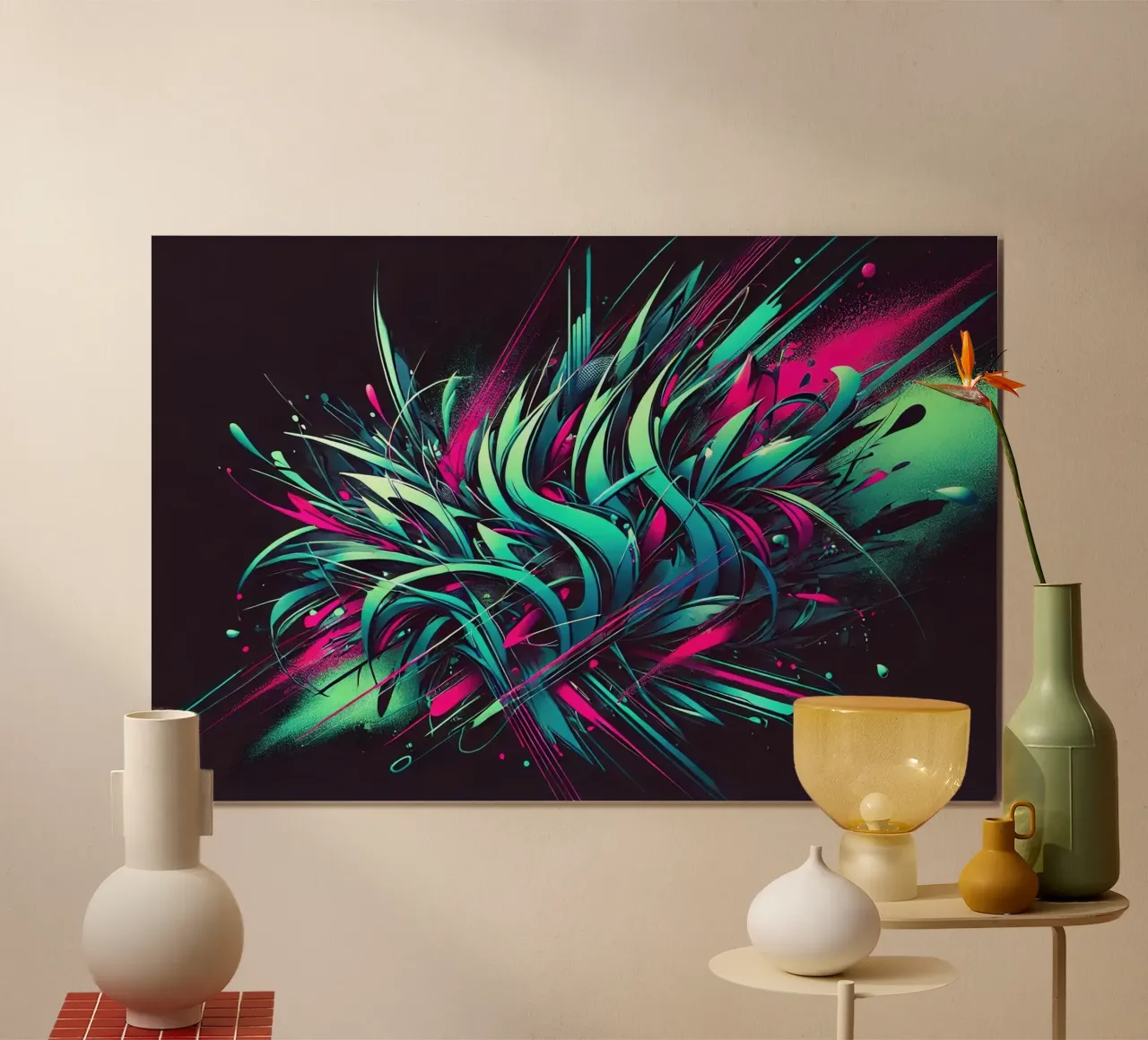Graffiti Neon Pulse poster da Chromatic Fusion Studio