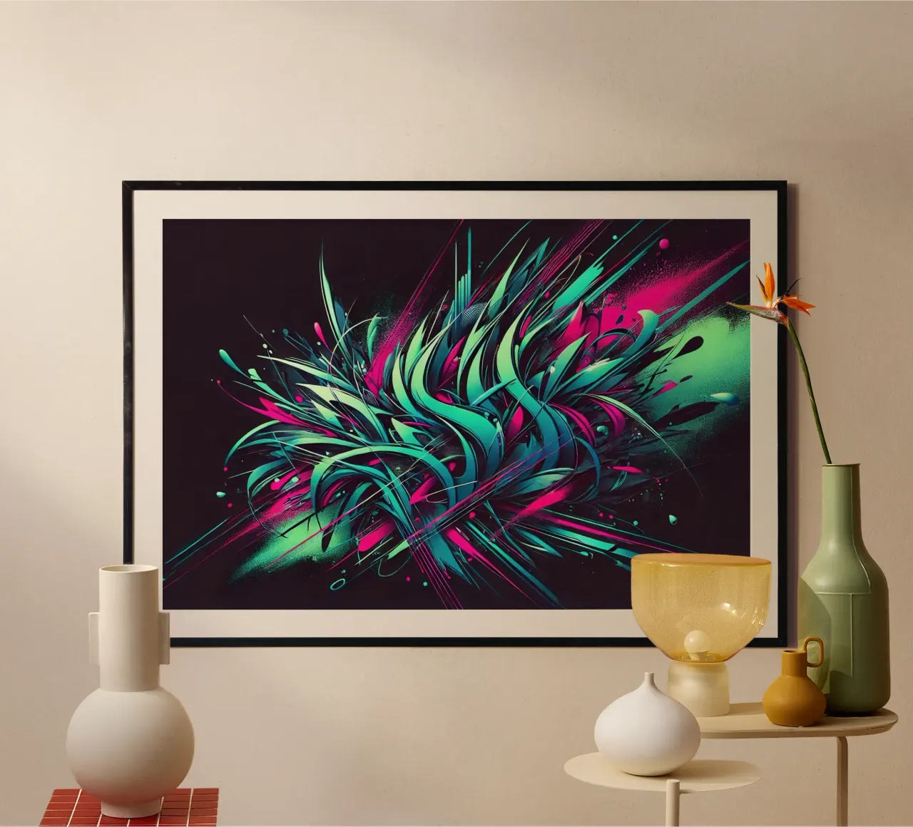 Graffiti Neon Pulse poster da Chromatic Fusion Studio