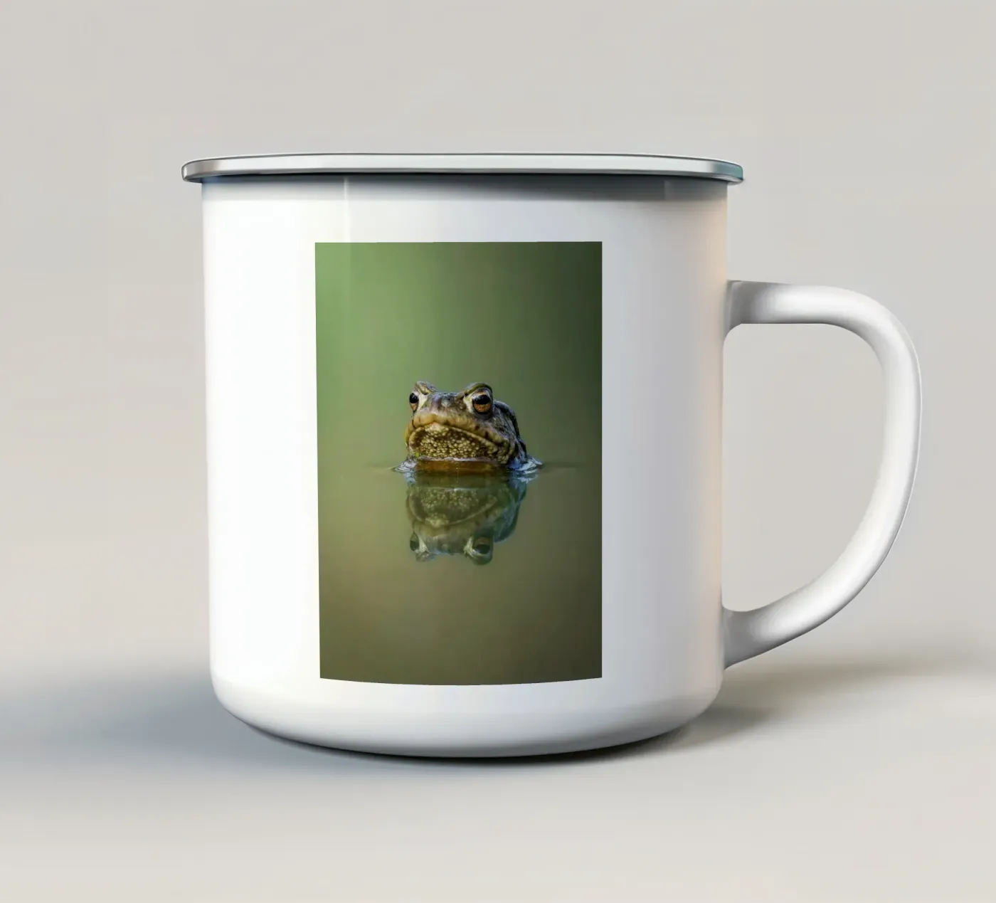 Frog enamel mug by Tom's Wildlife