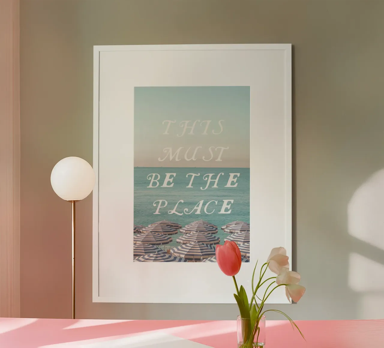 This must be the place - Riviera poster con telaio in plastica da GraceDigitalArtCo