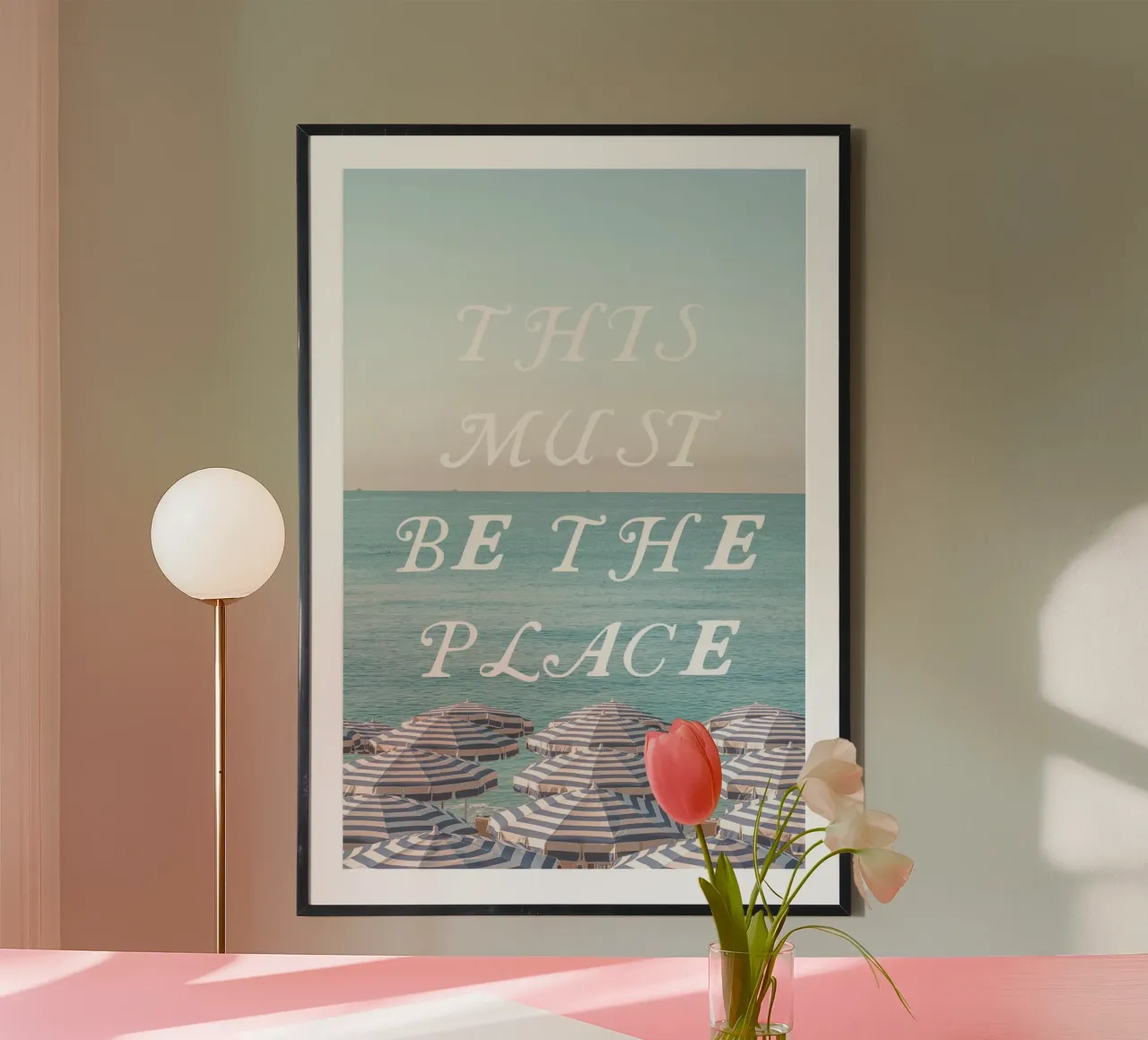 This must be the place - Riviera poster con telaio in plastica da GraceDigitalArtCo