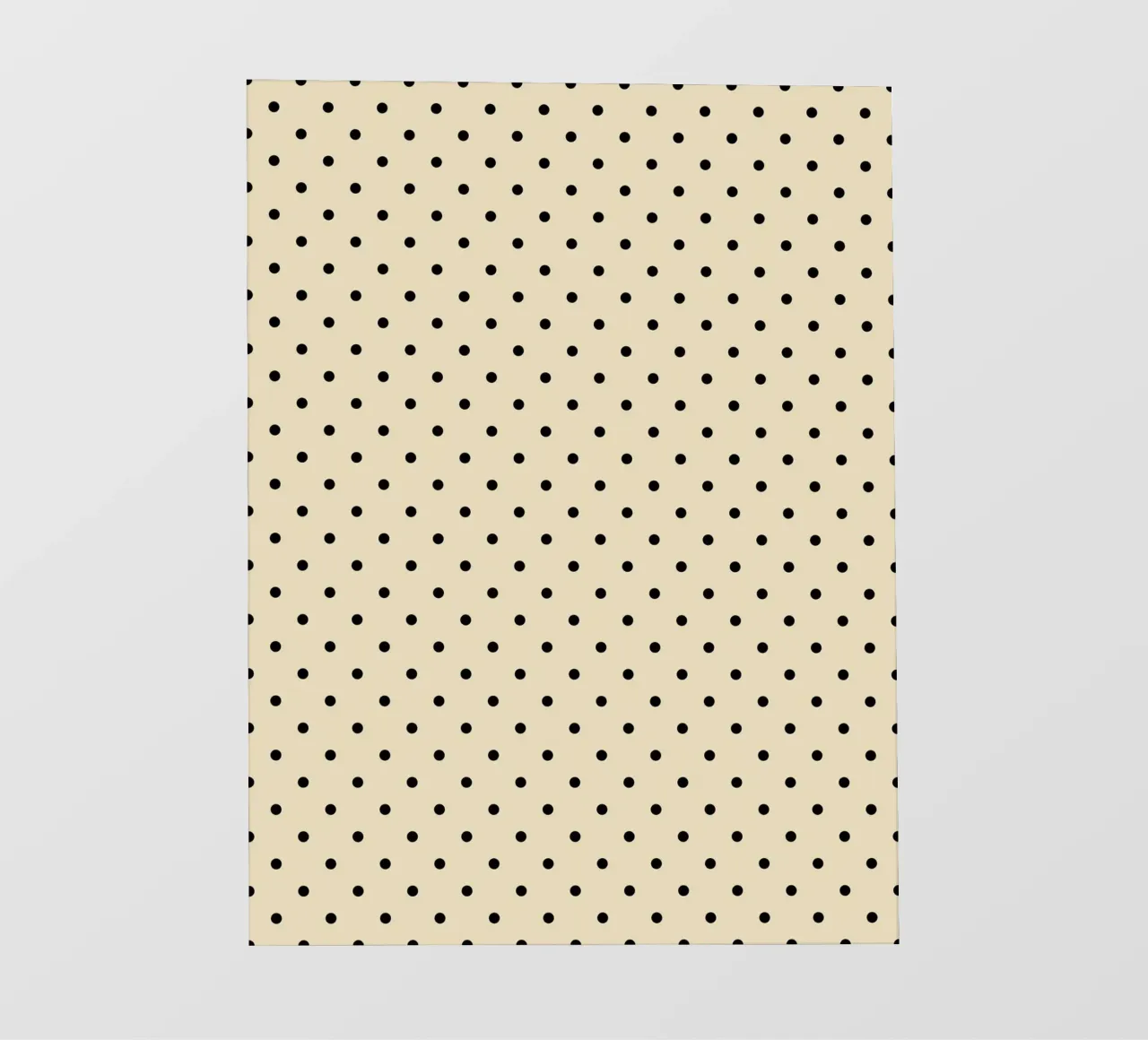 Minimal Basic Polka Dots | Nero su Beige telo in pvc da Beauty in Simplicity
