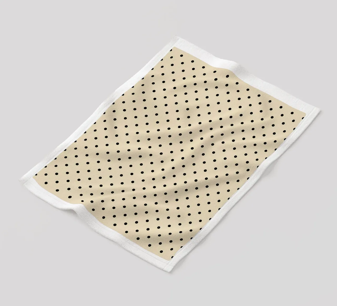 Minimal Basic Polka Dots | Nero su Beige coperta in pile da Beauty in Simplicity