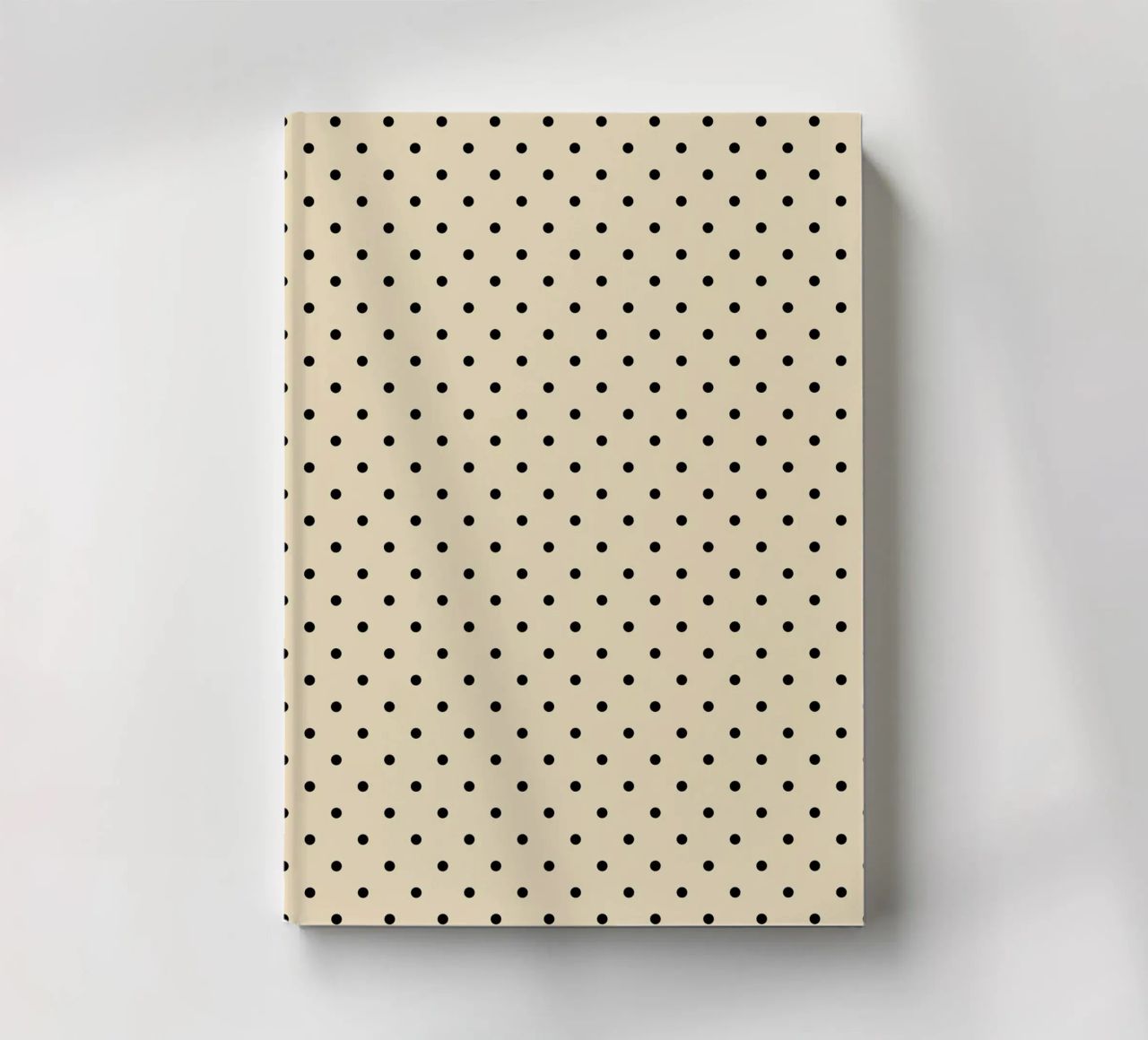 Minimal Basic Polka Dots | Black on Beige notebook by Beauty in Simplicity