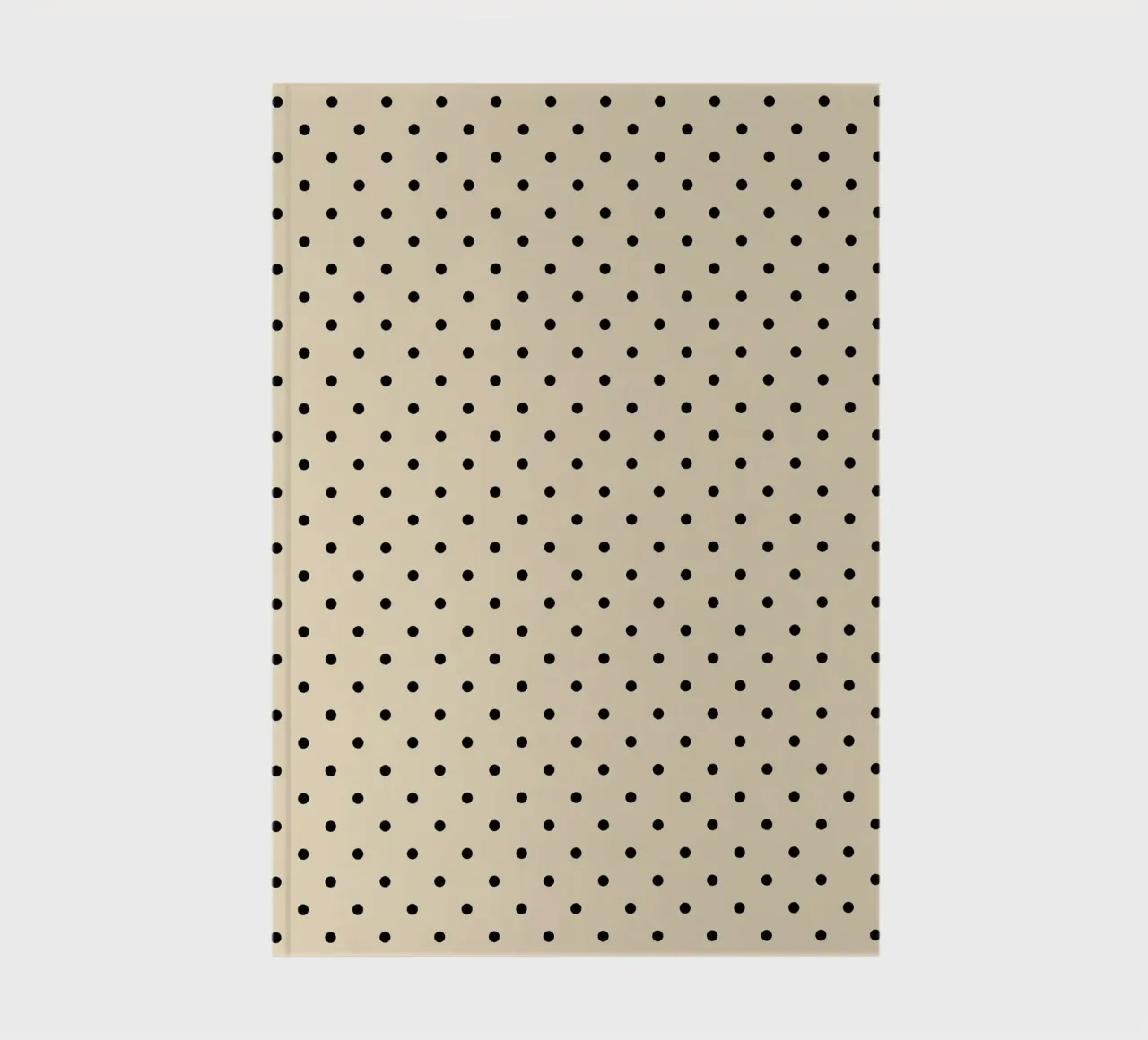 Minimal Basic Polka Dots | Black on Beige notebook by Beauty in Simplicity