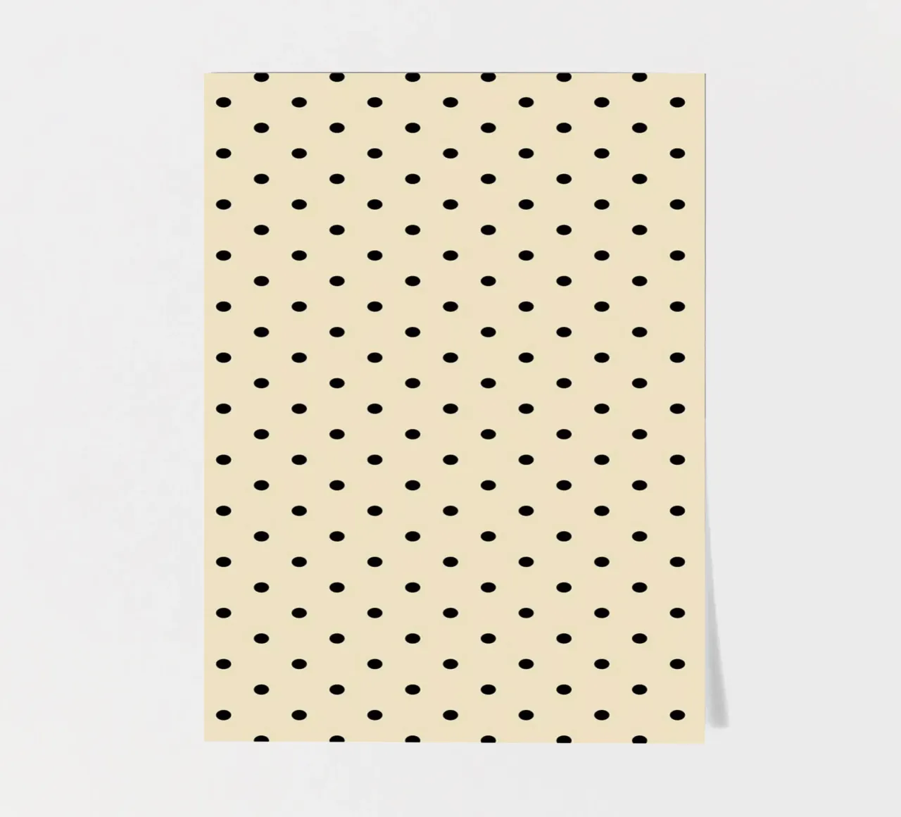 Minimal Basic Polka Dots | Nero su Beige foglio adesivo da Beauty in Simplicity