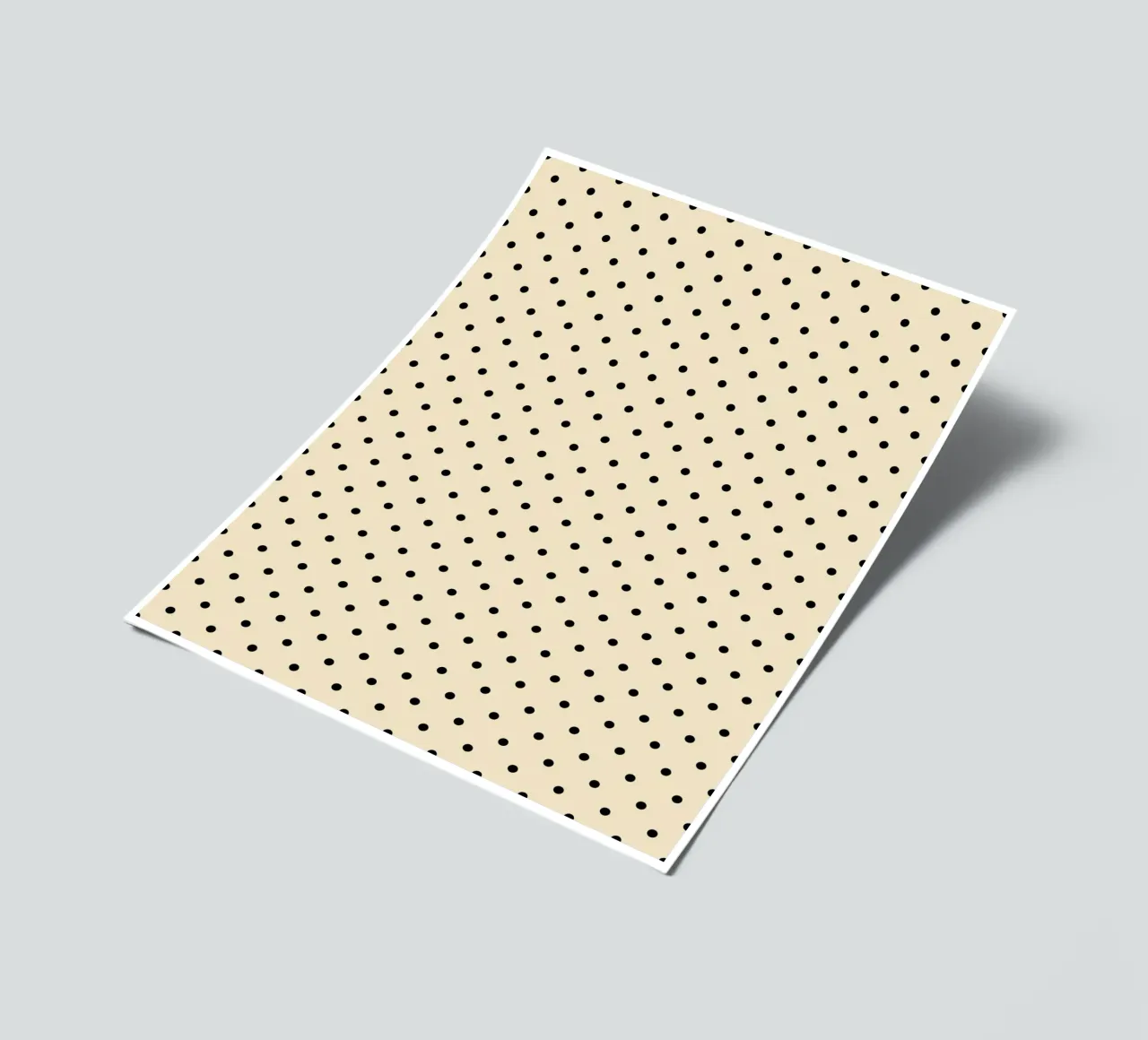 Minimal Basic Polka Dots | Nero su Beige foglio adesivo da Beauty in Simplicity