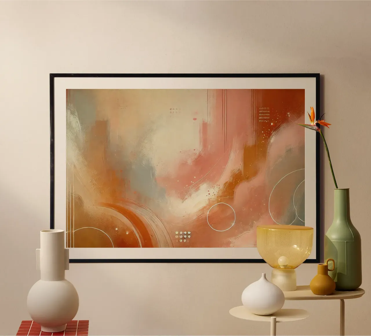 Graffiti Terracotta Flow poster da Chromatic Fusion Studio