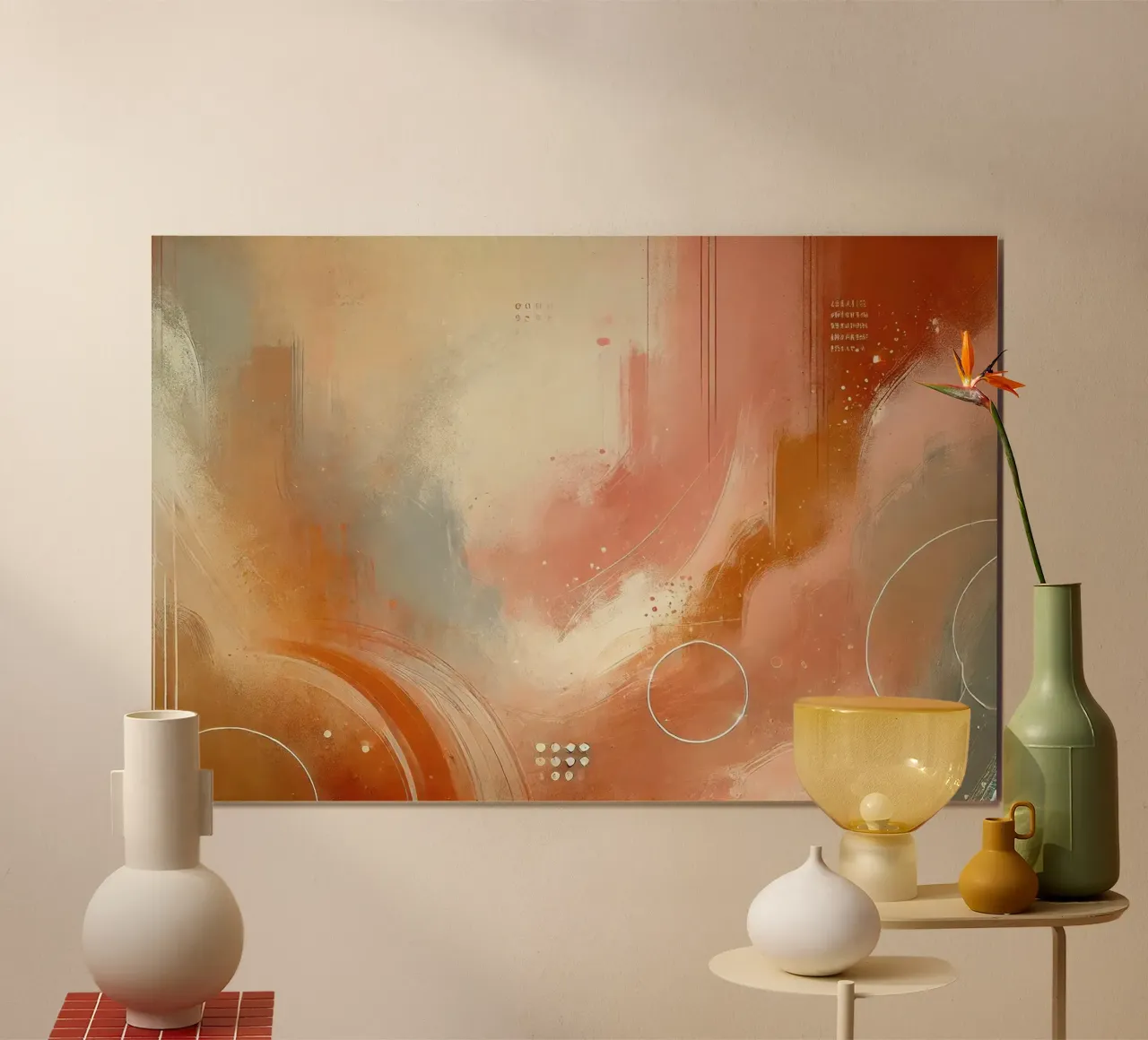 Graffiti Terracotta Flow poster da Chromatic Fusion Studio