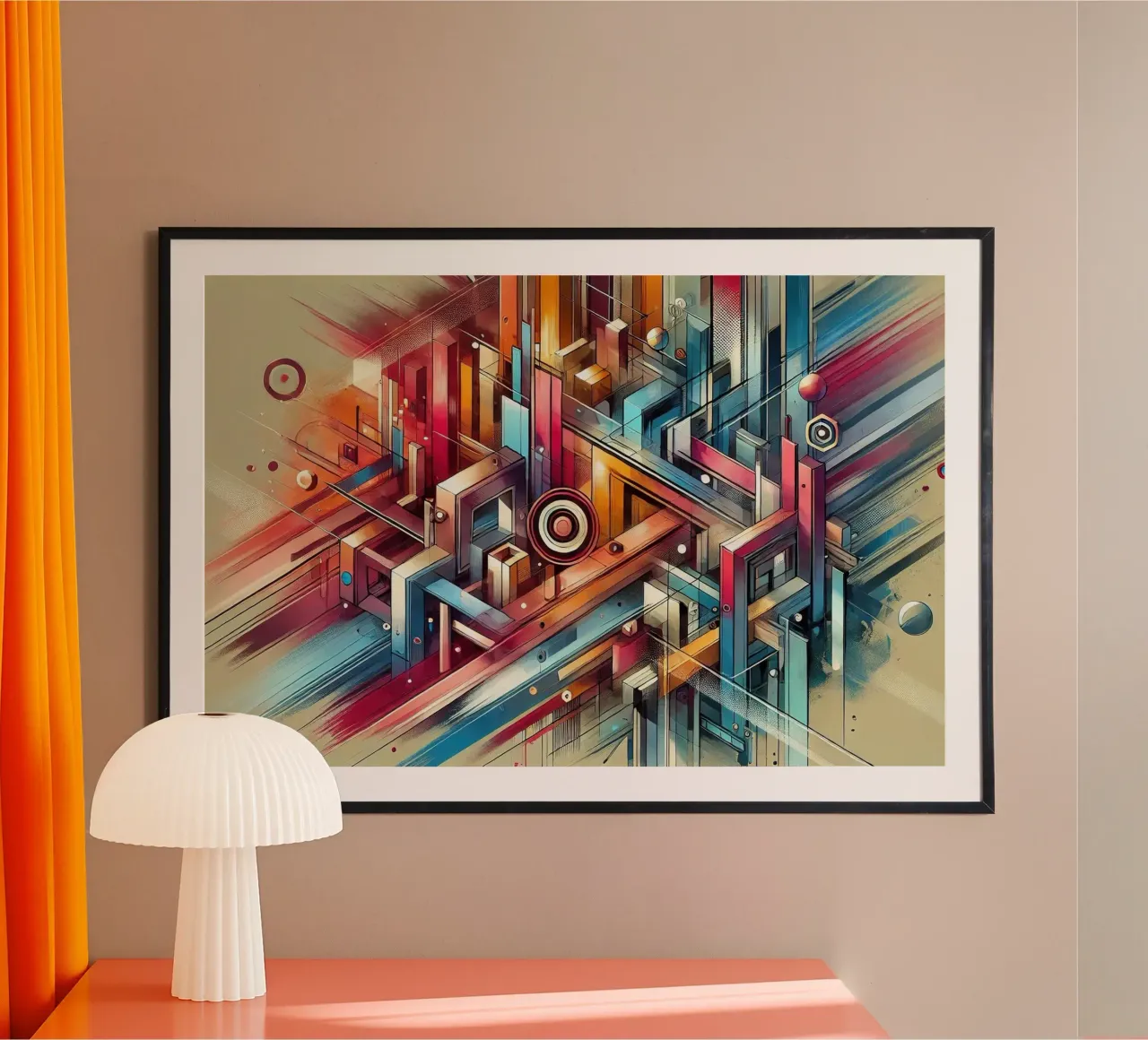 Graffiti Urban Geometry poster da Chromatic Fusion Studio