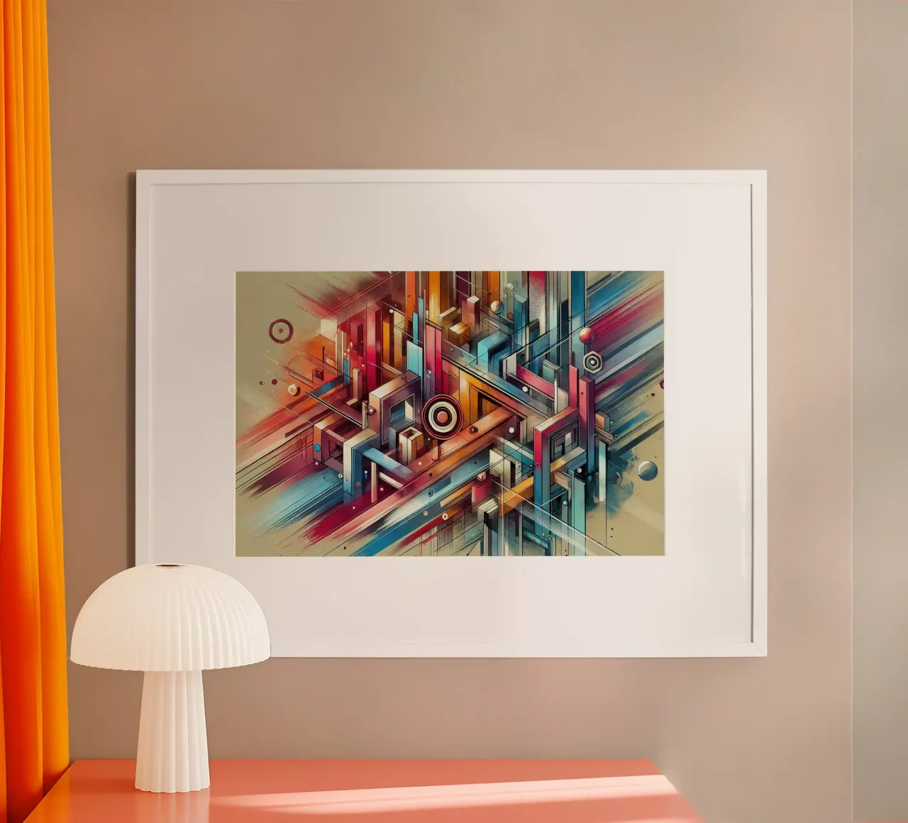 Graffiti Urban Geometry poster da Chromatic Fusion Studio