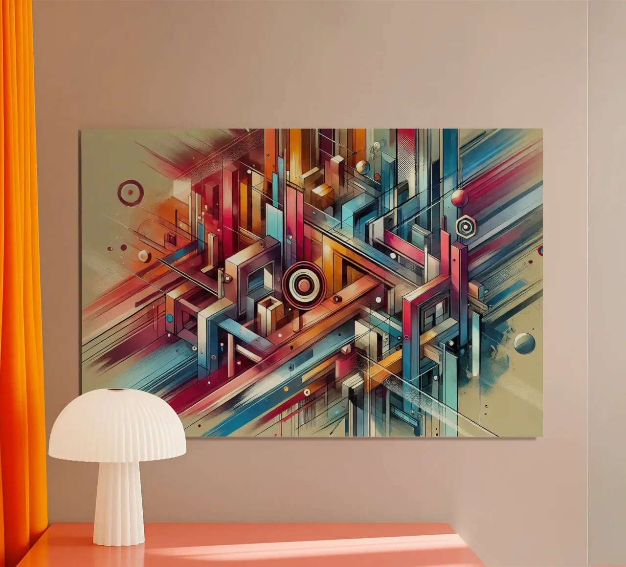 Graffiti Urban Geometry poster da Chromatic Fusion Studio