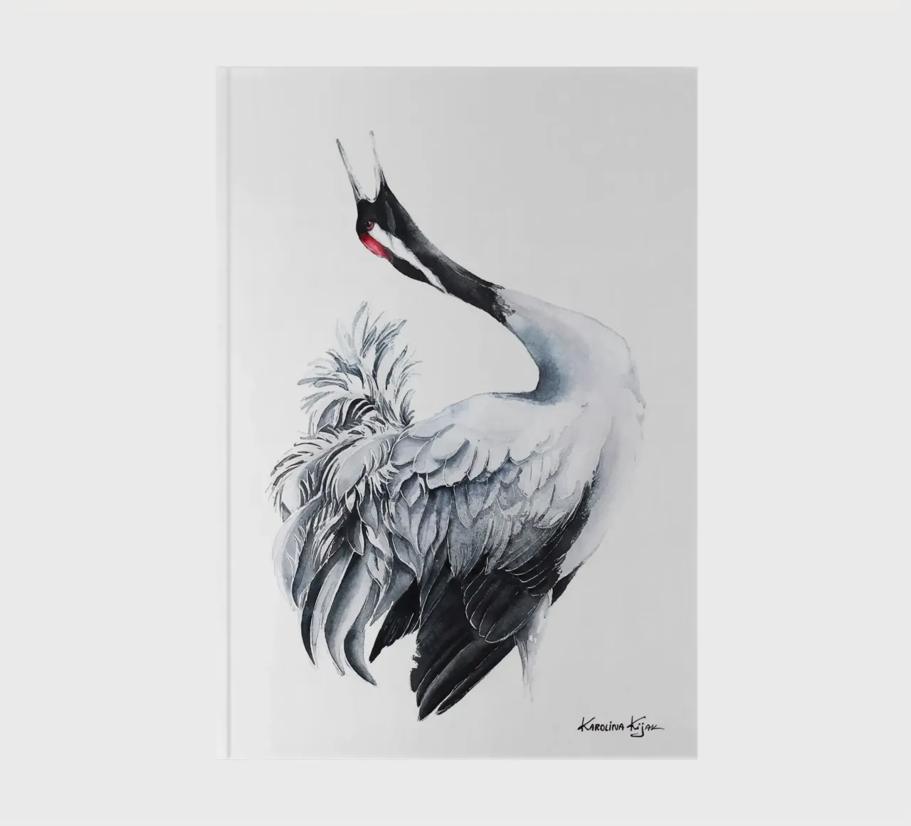 Common crane notebook by Karolina Kijak