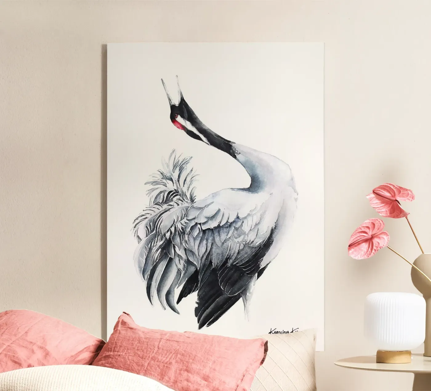 Common crane plexiglas de Karolina Kijak