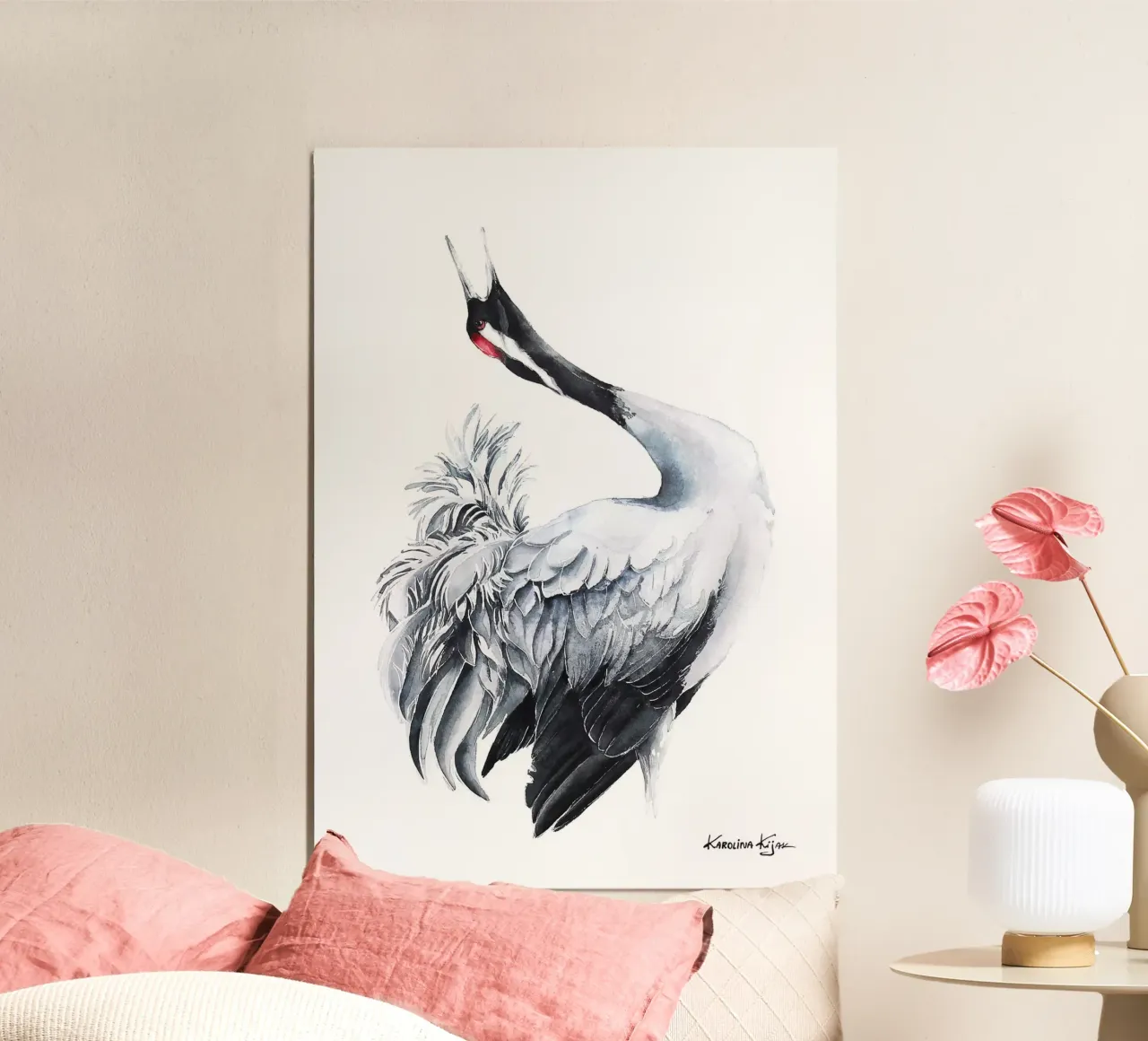 Common crane poster da Karolina Kijak