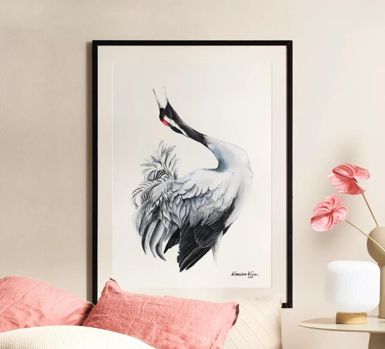 Common crane poster da Karolina Kijak