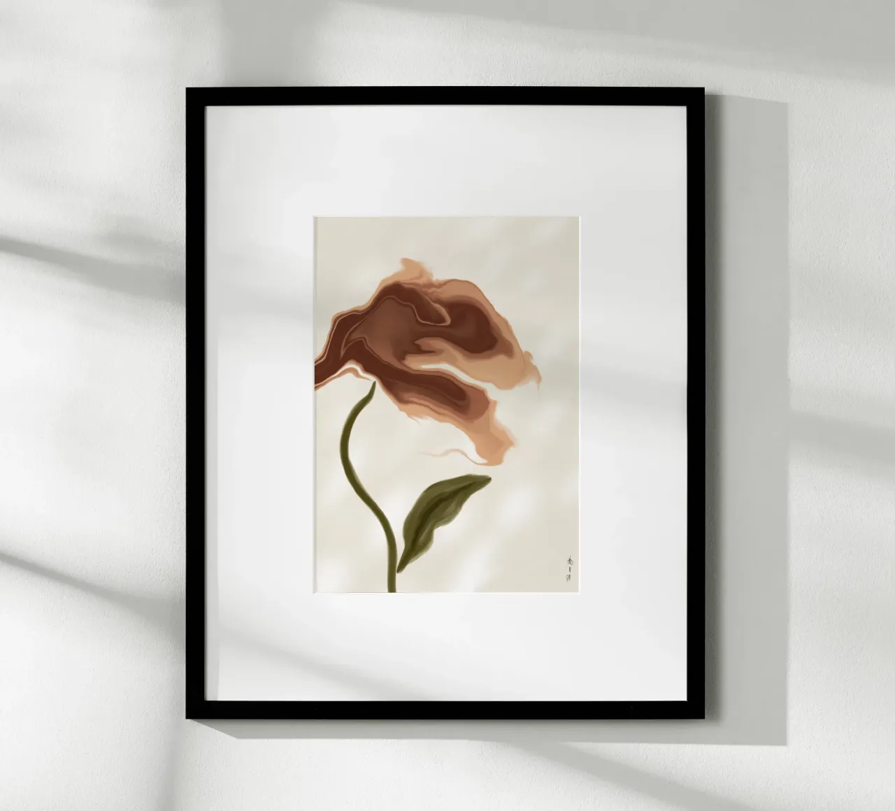 The flower from my dream No.3 poster con telaio in legno da Tida vom Weg
