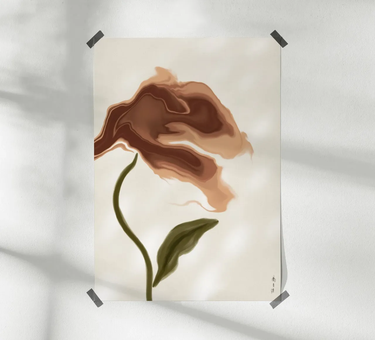 The flower from my dream No.3 poster con telaio in legno da Tida vom Weg