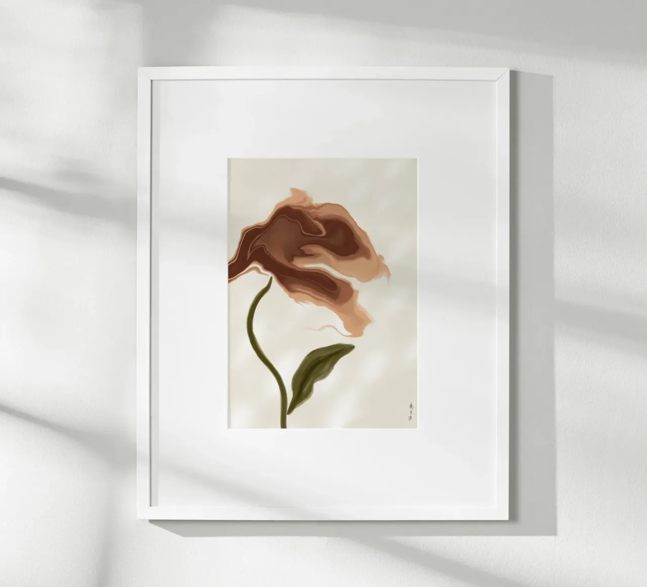 The flower from my dream No.3 poster con telaio in legno da Tida vom Weg