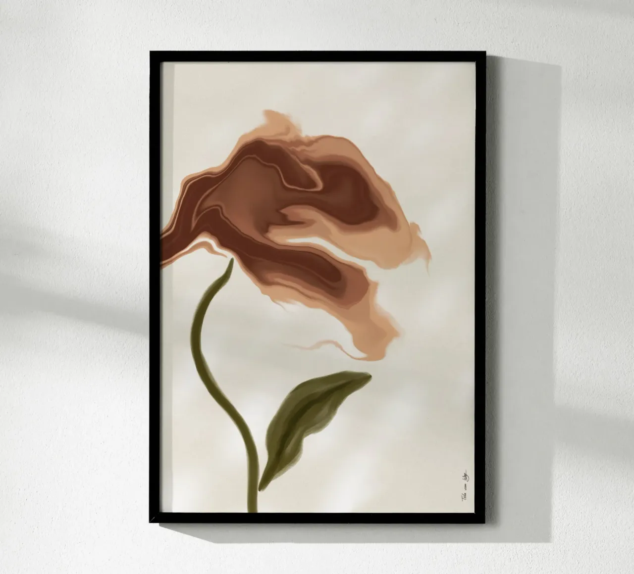The flower from my dream No.3 poster con telaio in legno da Tida vom Weg