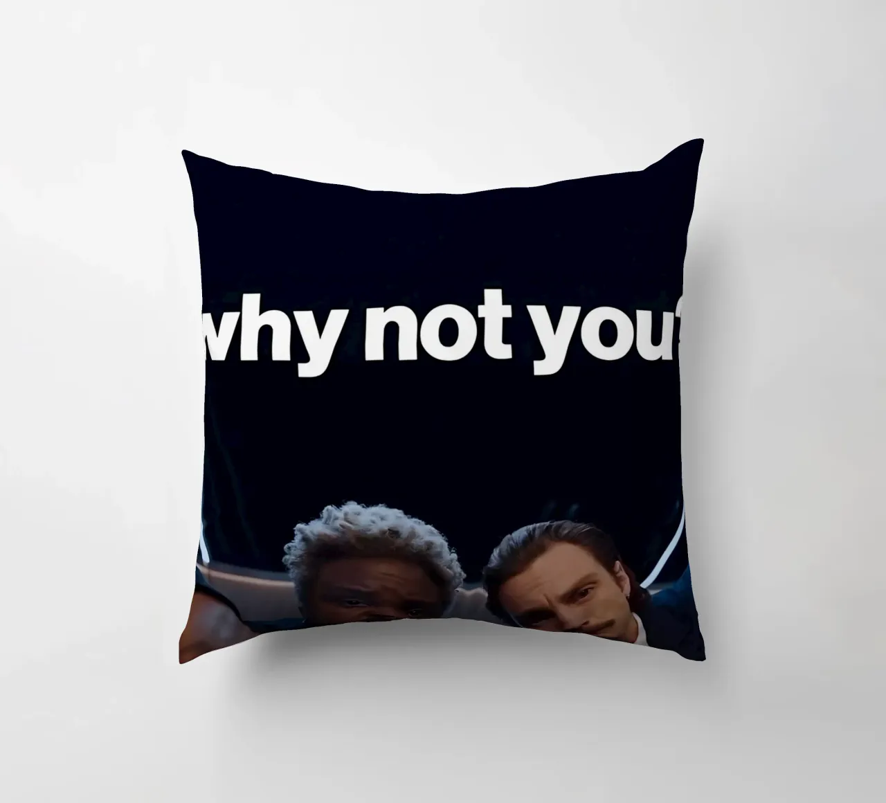 'why not you?" cuscino da Type & Tape