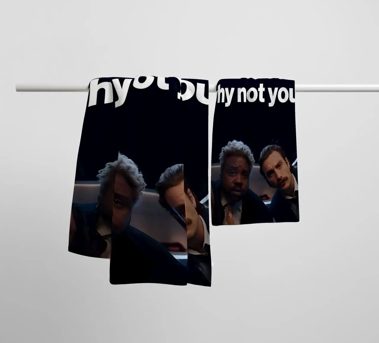 'why not you?" asciugamano da bagno da Type & Tape