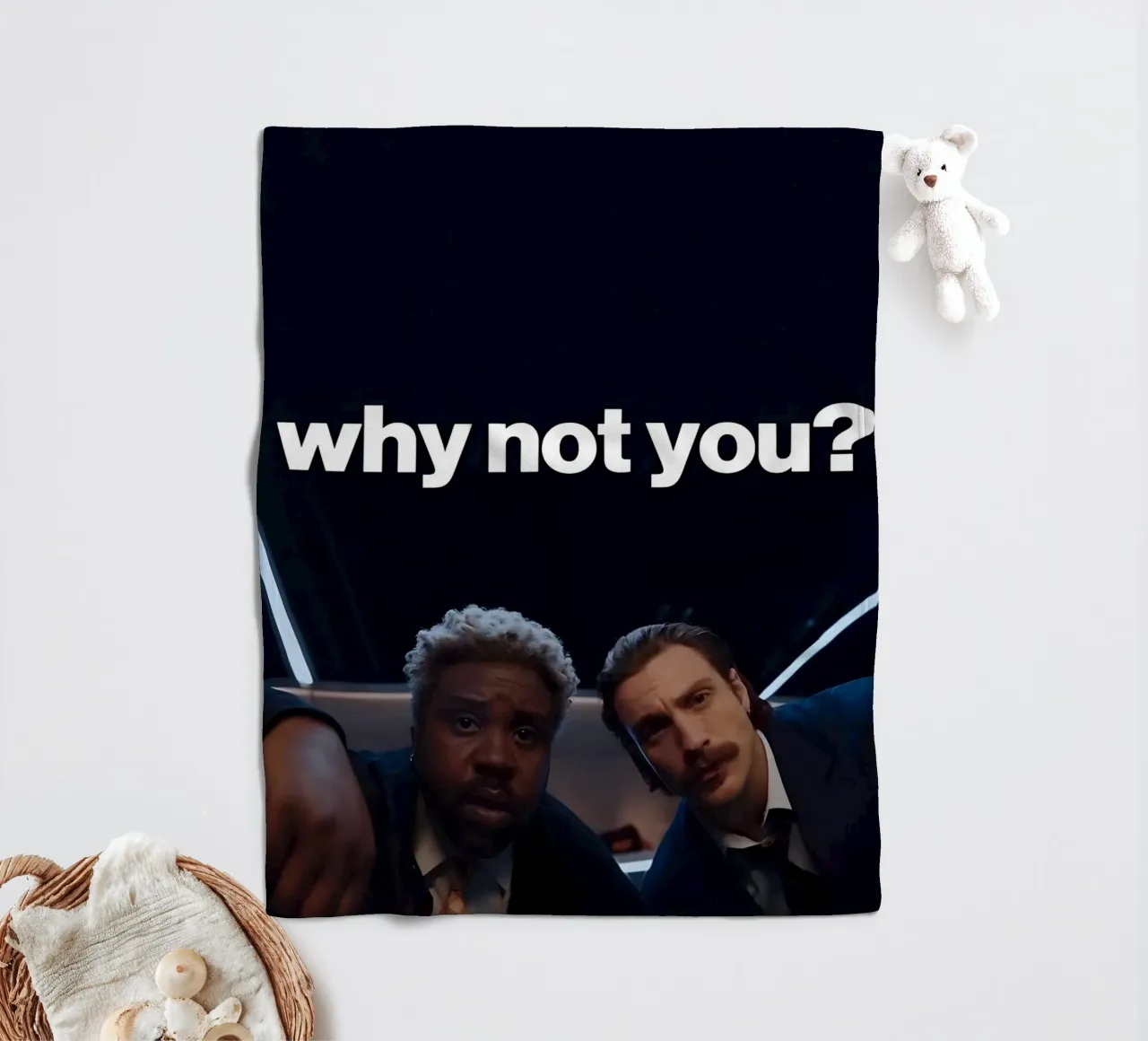 'why not you?" coperta in pile da Type & Tape