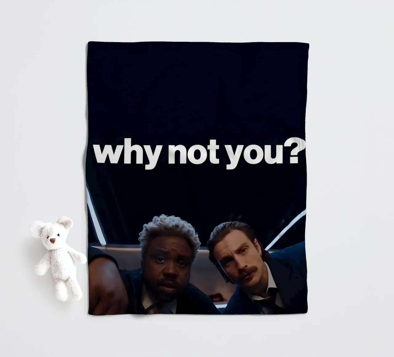 'why not you?" coperta in pile da Type & Tape