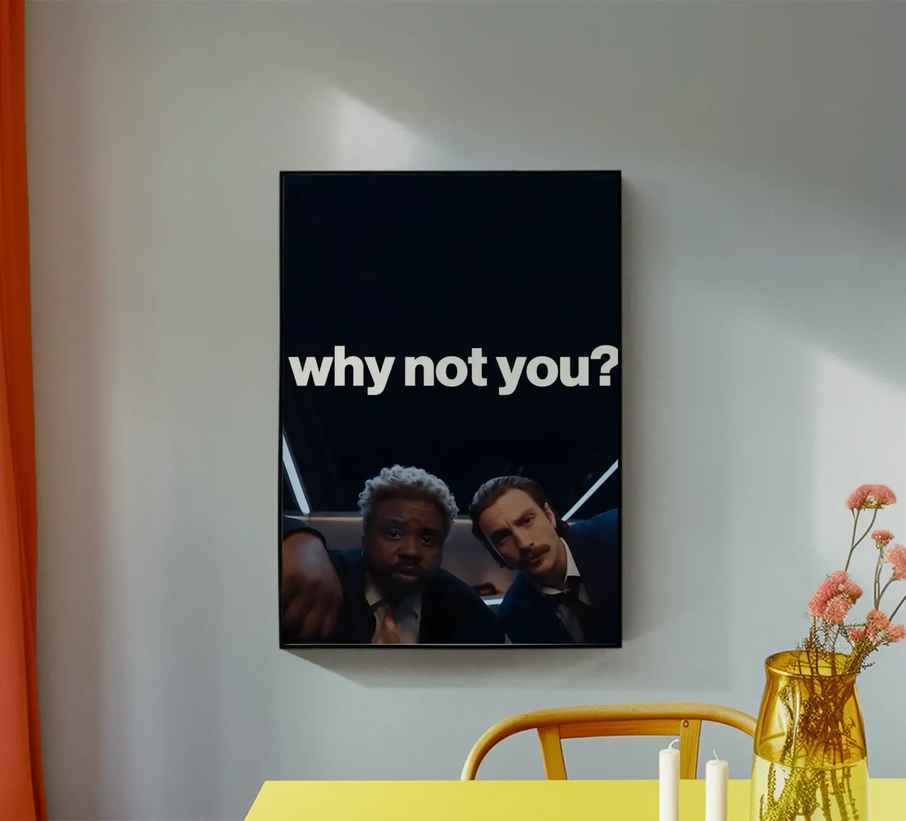 'why not you?" plexiglass da Type & Tape